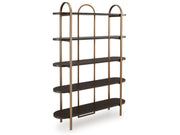 Brentmour - Bookcase - Brown / Gold Finish