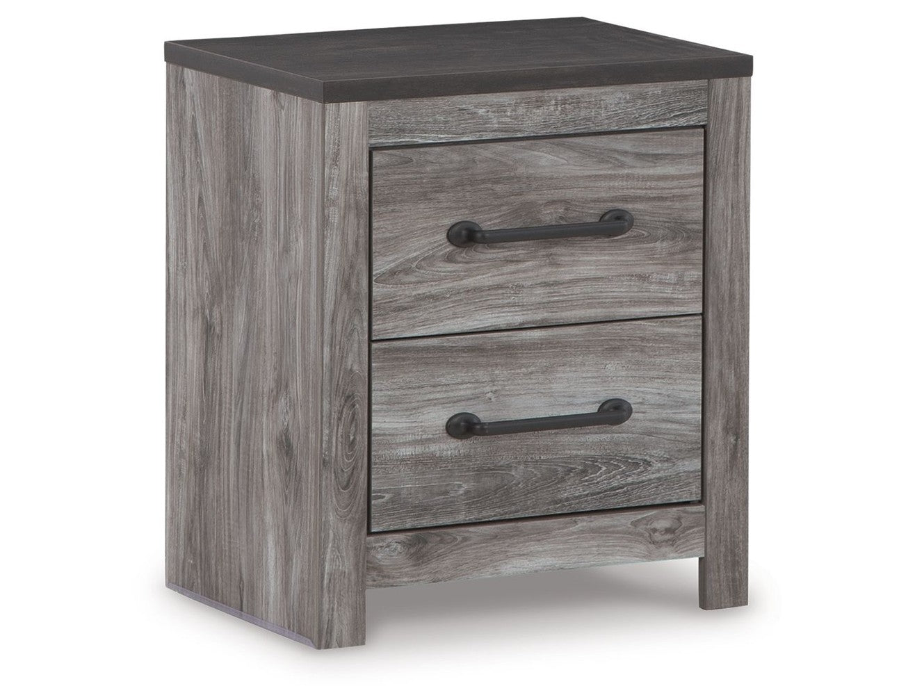 Bronyan - Two Drawer Night Stand - Dark Gray