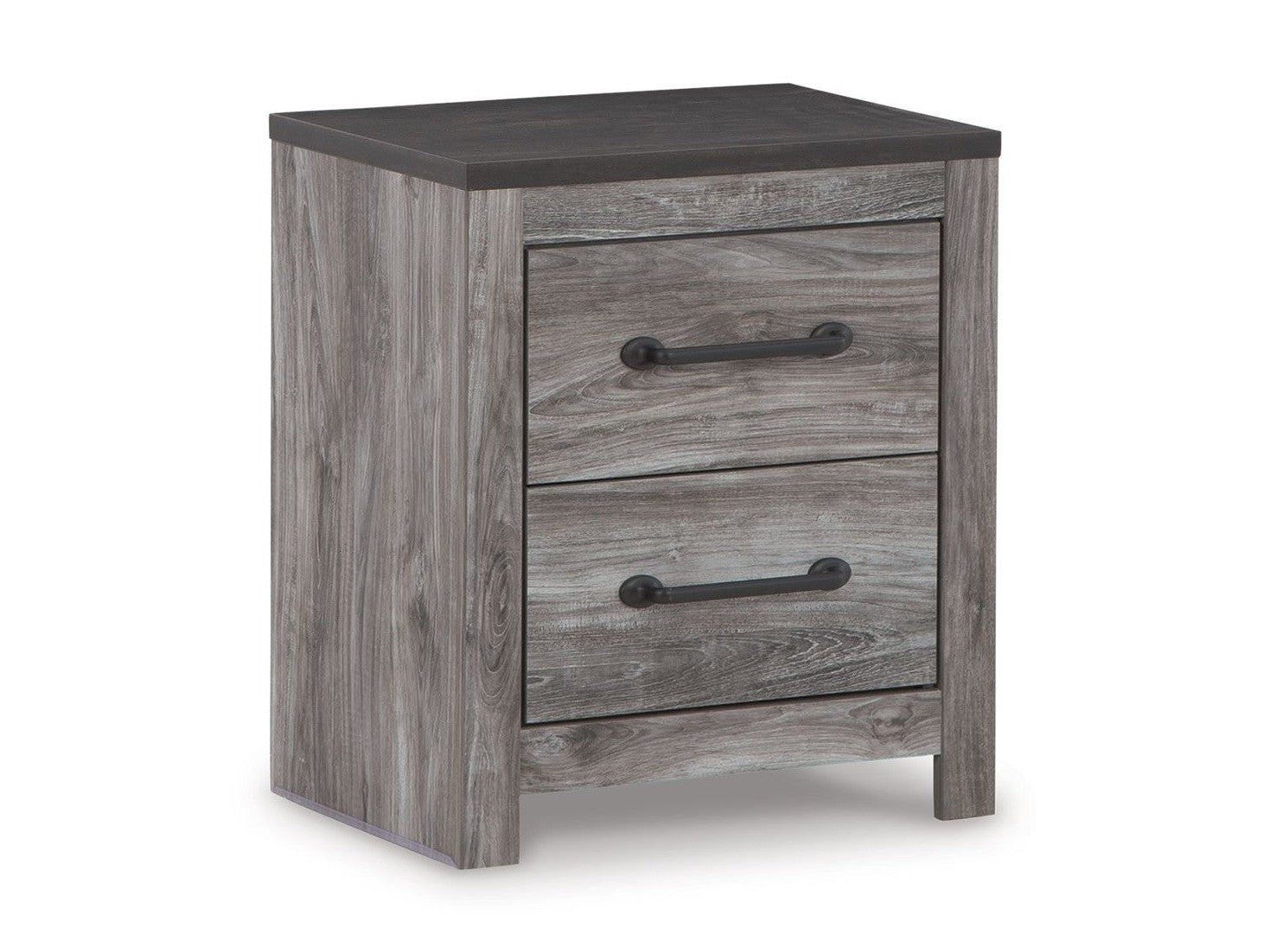 Bronyan - Two Drawer Night Stand - Dark Gray