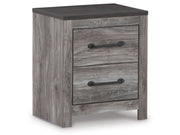 Bronyan - Two Drawer Night Stand - Dark Gray