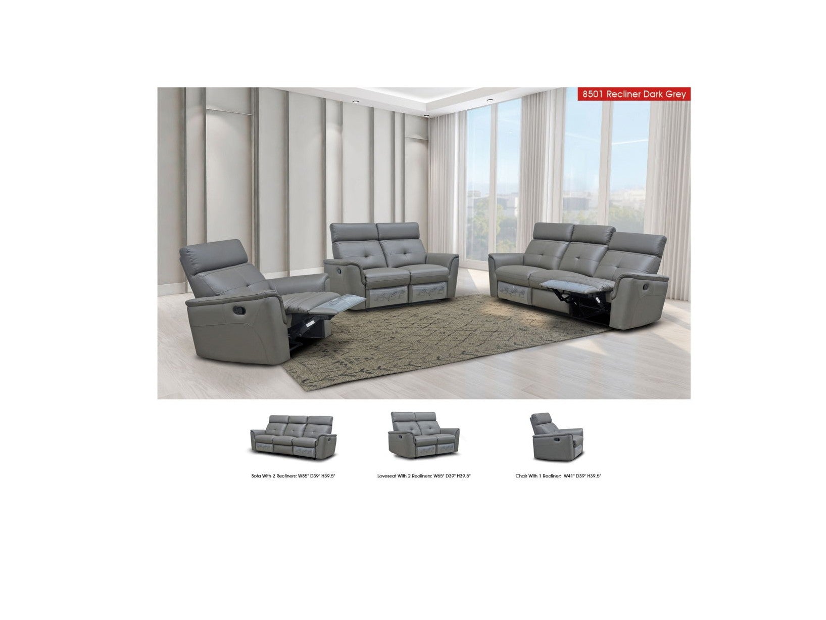 8501 - Chair With Manual Recliner