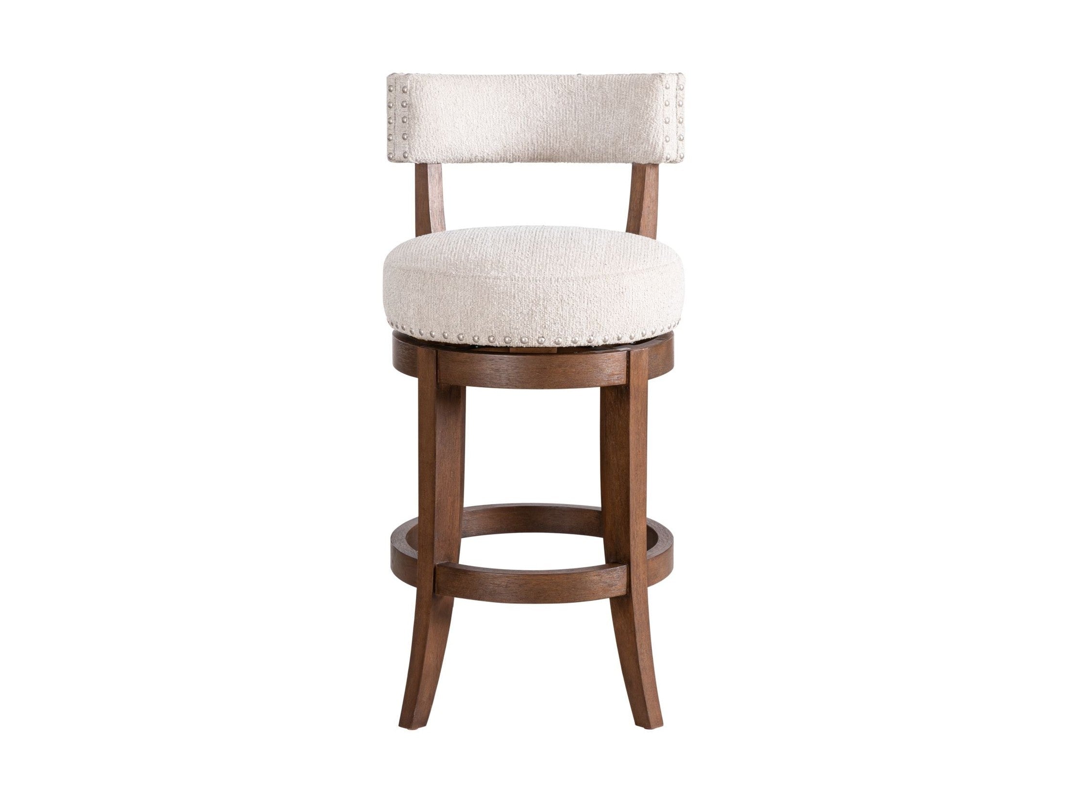 Mystic - Solid Wood Upholstered 26" Counter Height Swivel Barstool