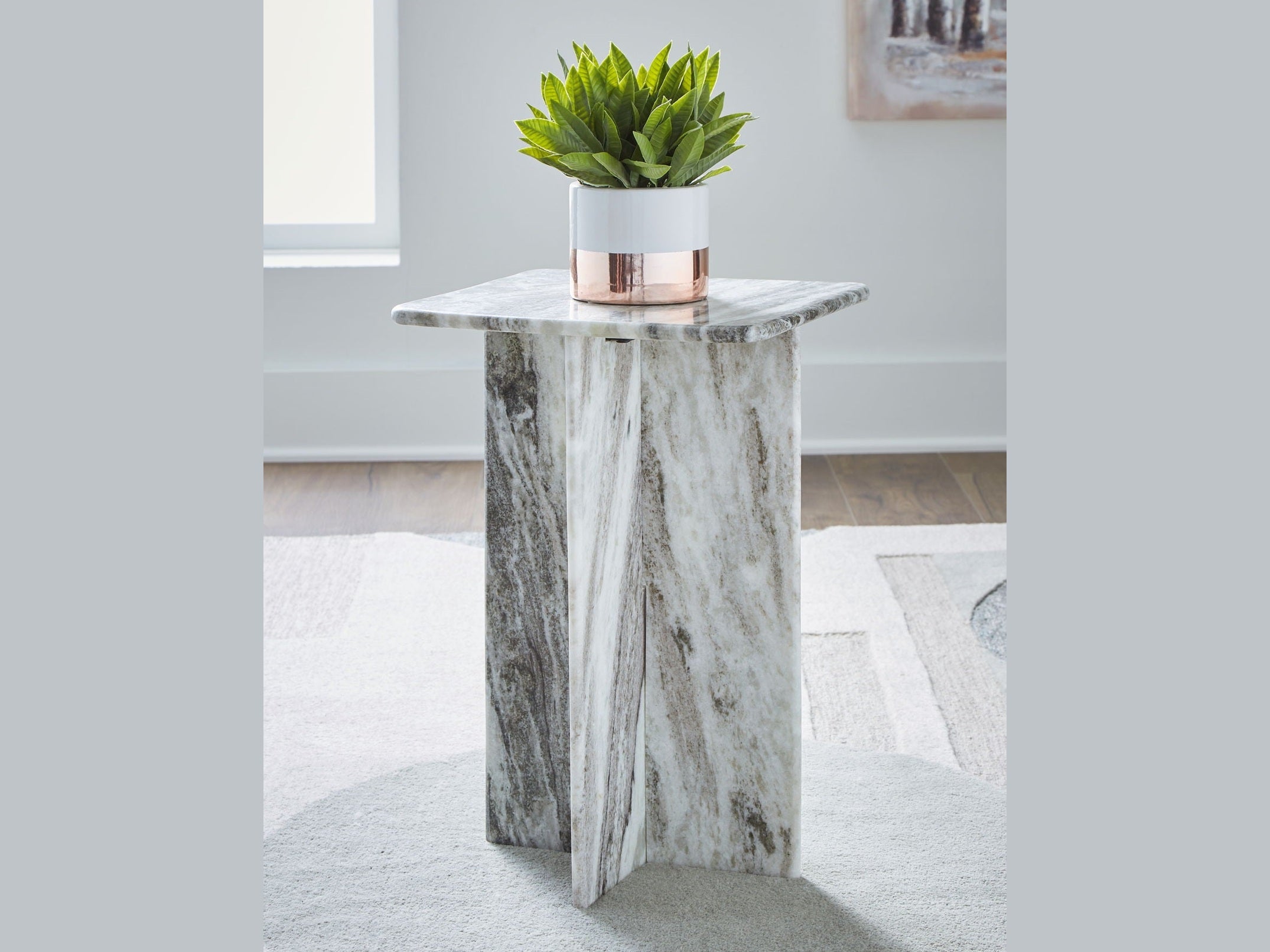Keithwell - Square Accent Table - Gray