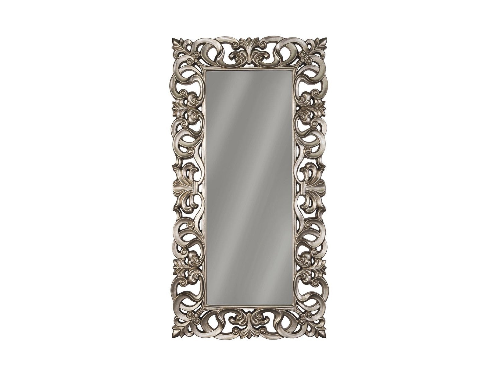 Lucia - Floor Mirror - Antique Silver Finish