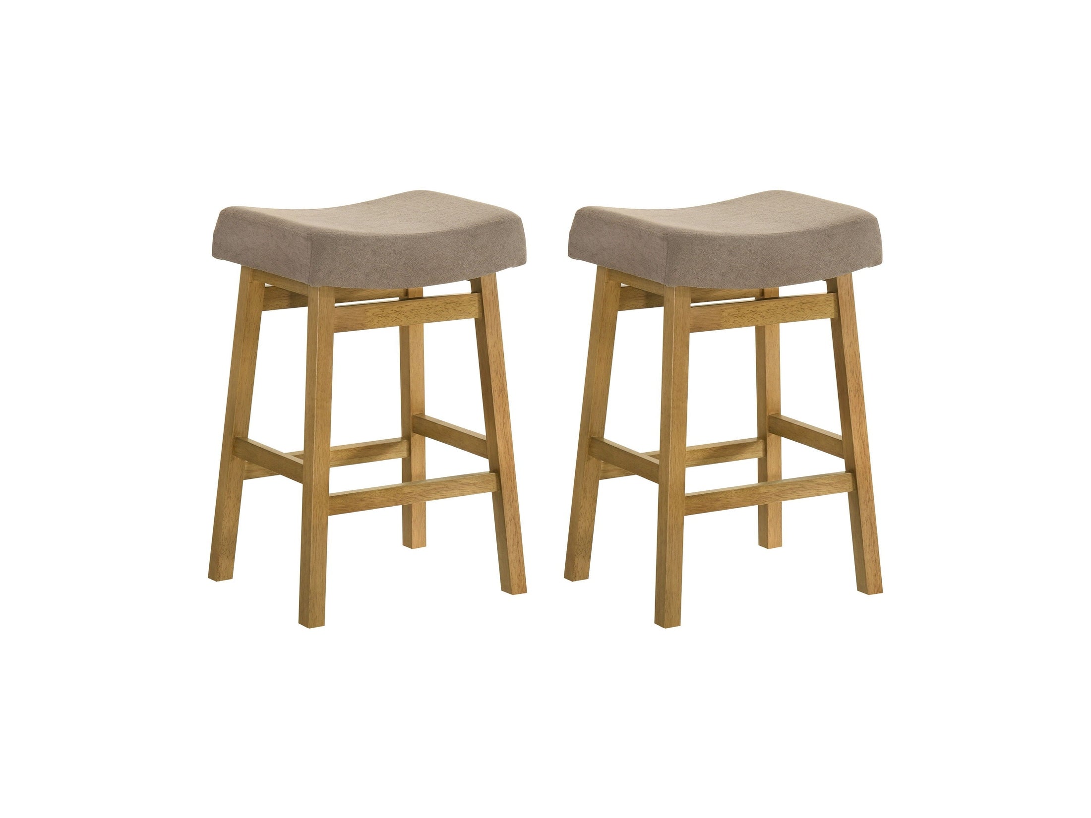 Lenon - Modern Farmhouse Wood Counter Height Kitchen Bar Stool