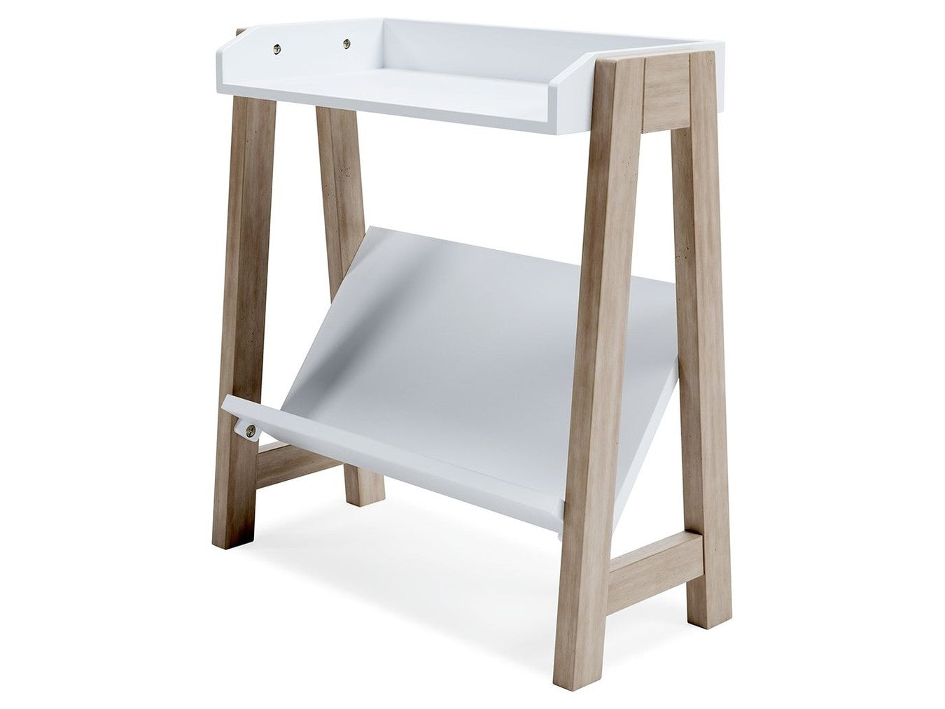 Blariden - Small Bookcase - White / Tan