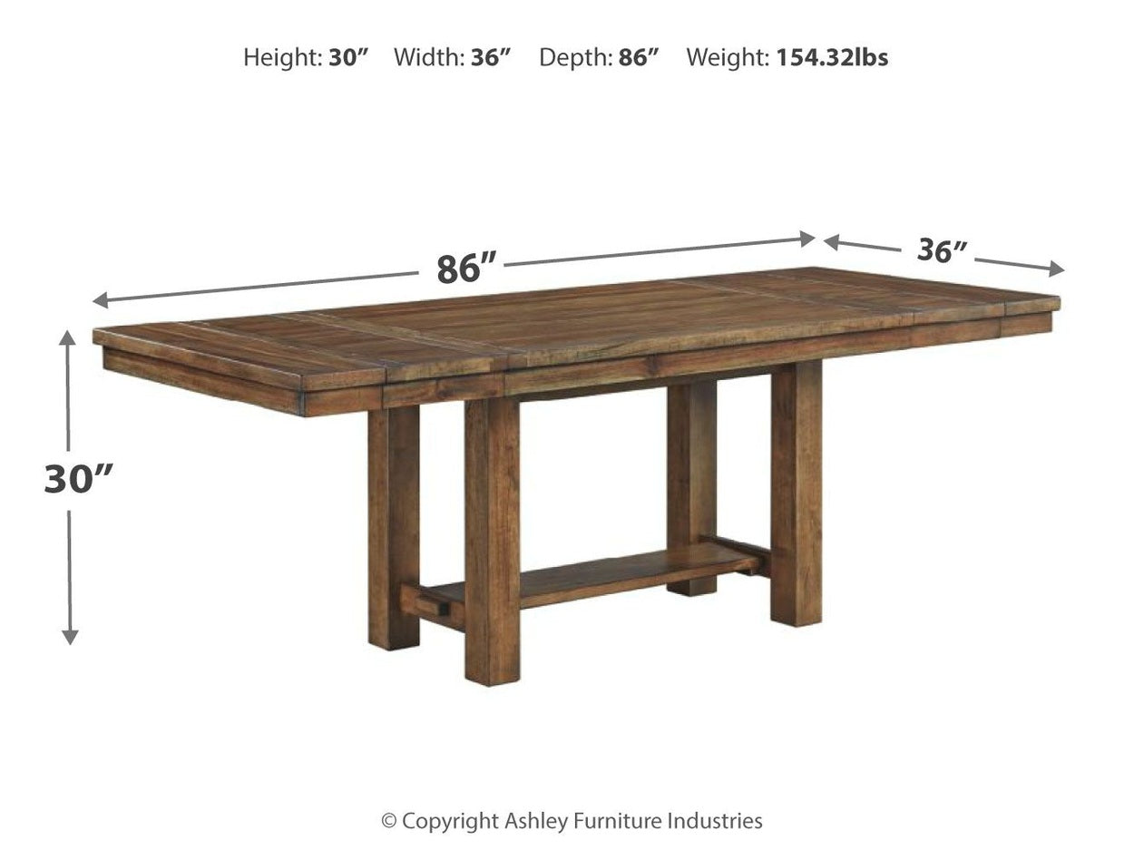 Moriville - Rectangular Dining Room Extension Table - Grayish Brown
