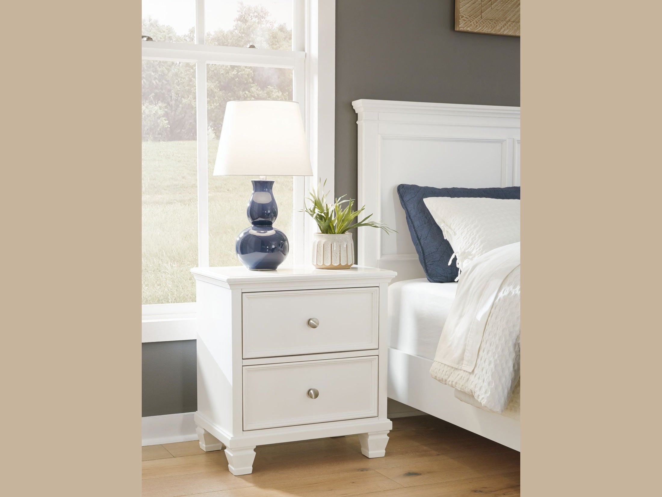 Fortman - Two Drawer Night Stand - White
