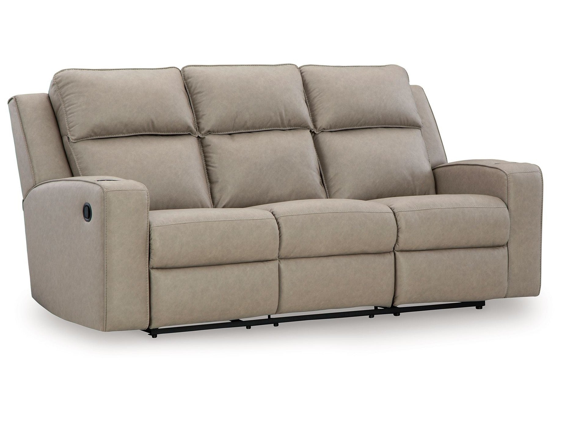 Lavenhorne - Rec Sofa W/Drop Down Table - Pebble