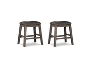Caitbrook - Upholstered Stool (Set of 2) - Gray