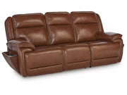 Healy Pier - Power Reclining Sofa / Adj Headrest - Chocolate