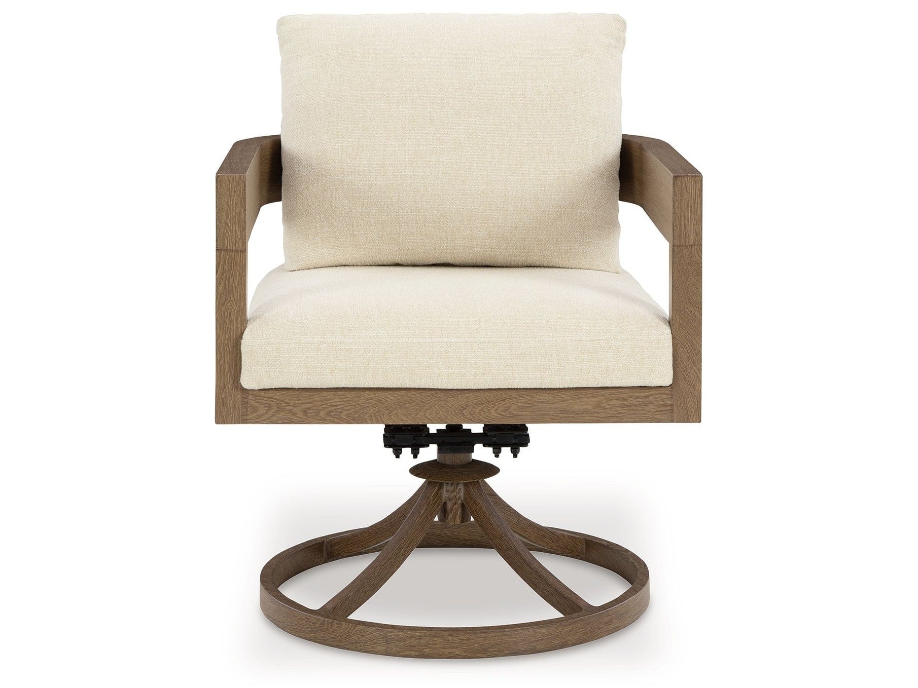 Serene Bay - Swivel Chair With Cushion (Set of 2) - Dark Brown / White