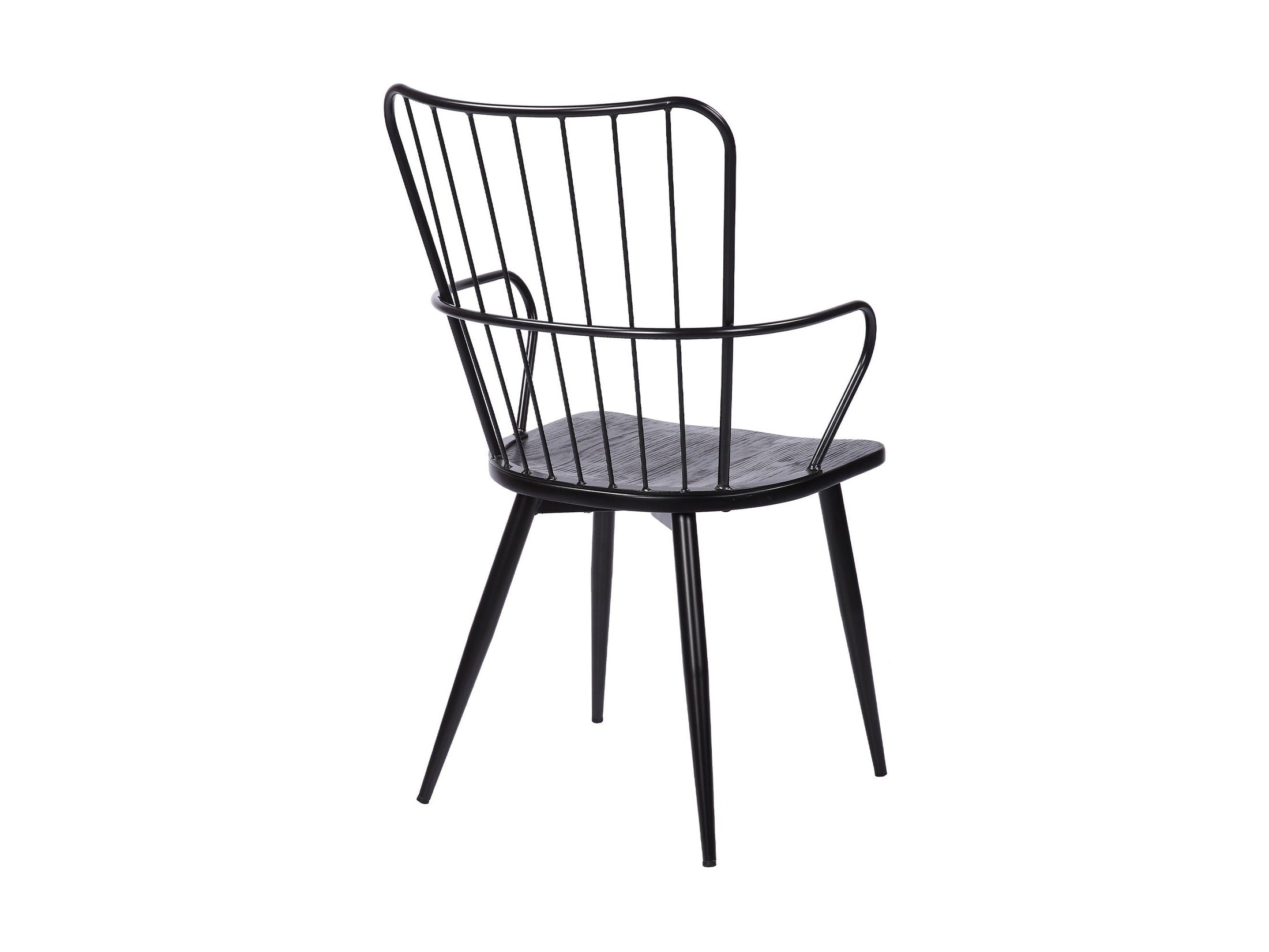 Parisa - High Back Steel Framed Side Chair - Black Powder / Brushed