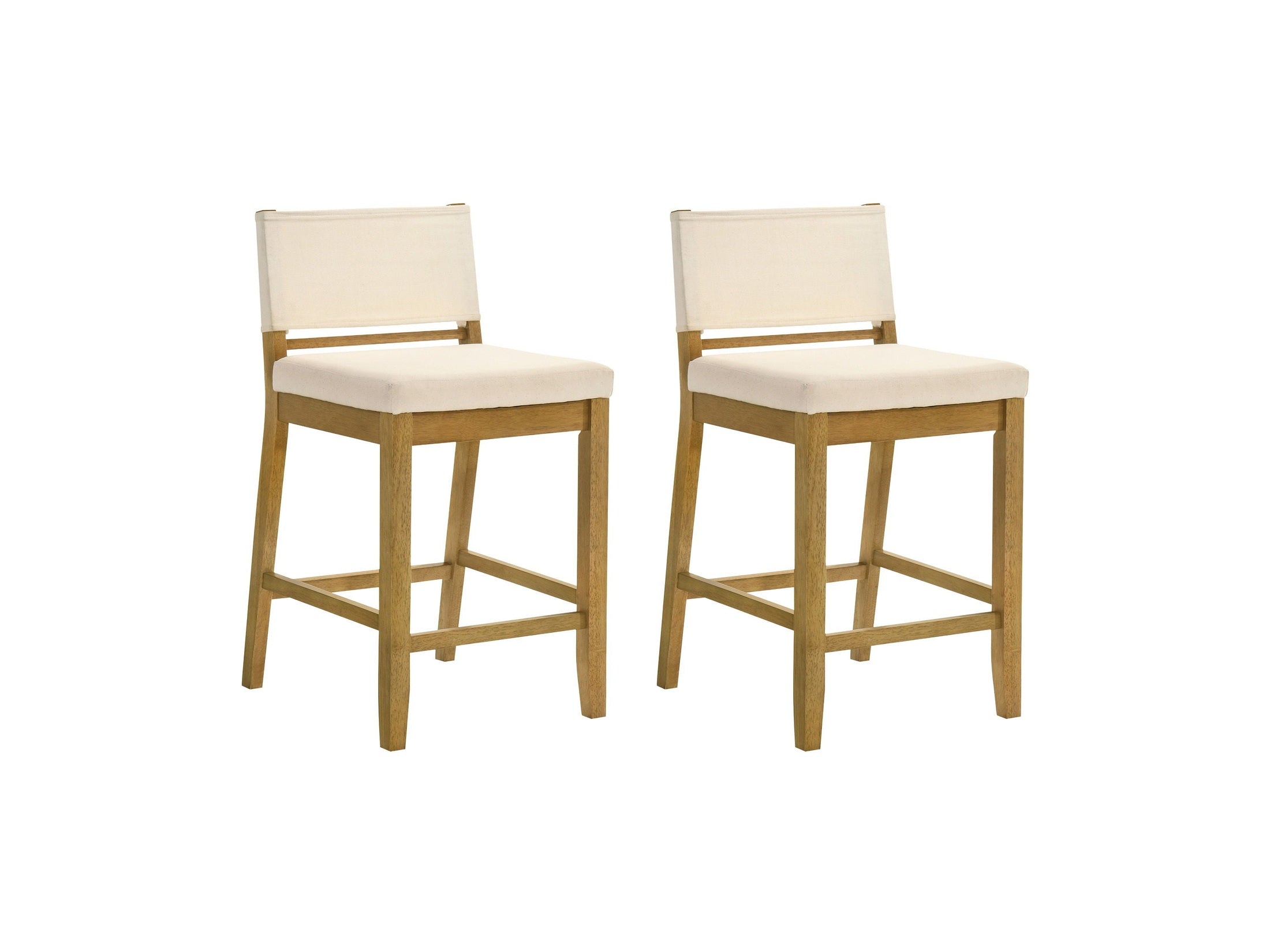 Yaneli - Contemporary Natural Wood Counter Height Kitchen Bar Stool