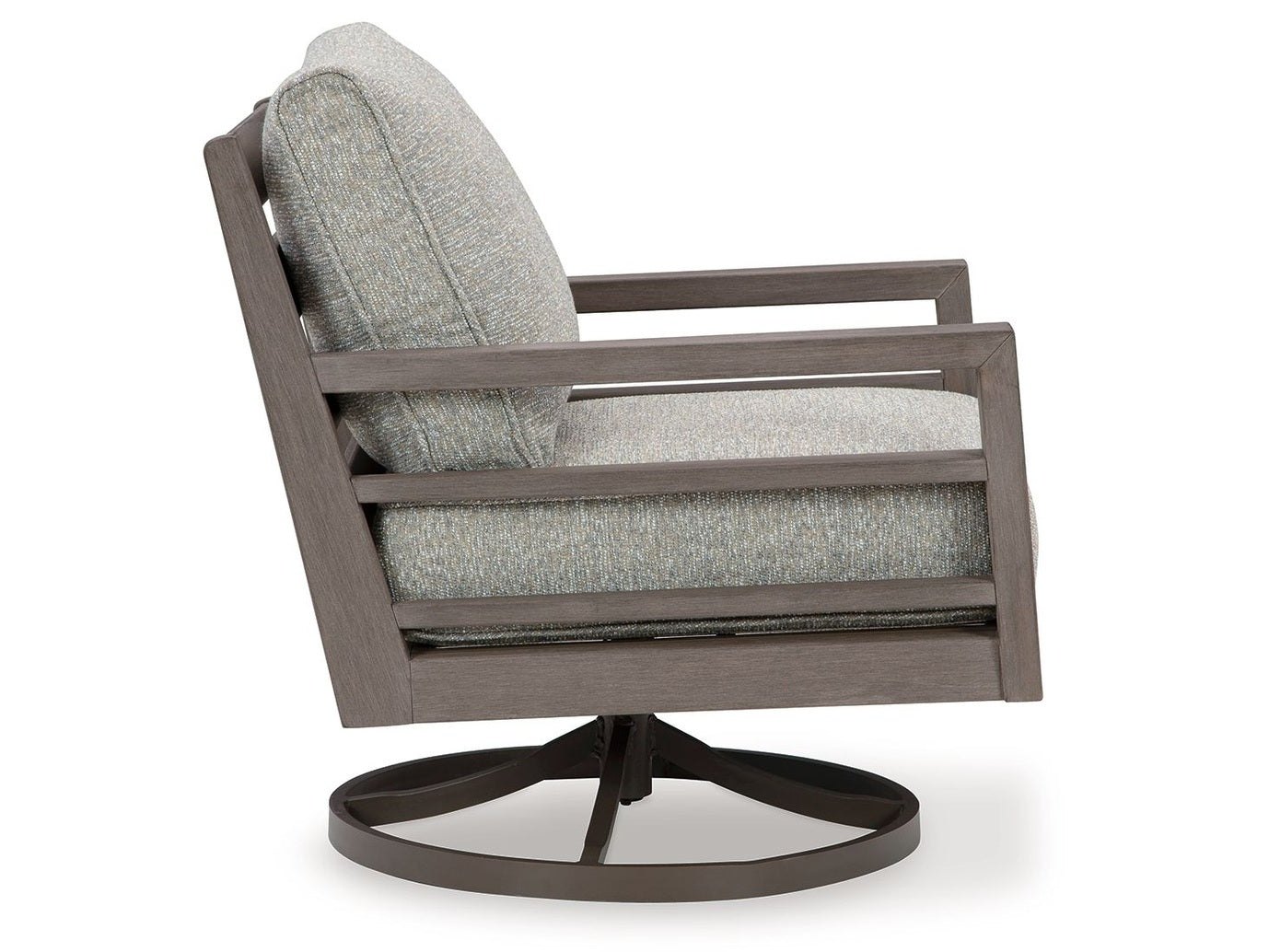 Hillside Barn - Swivel Lounge W/ Cushion - Gray / Brown