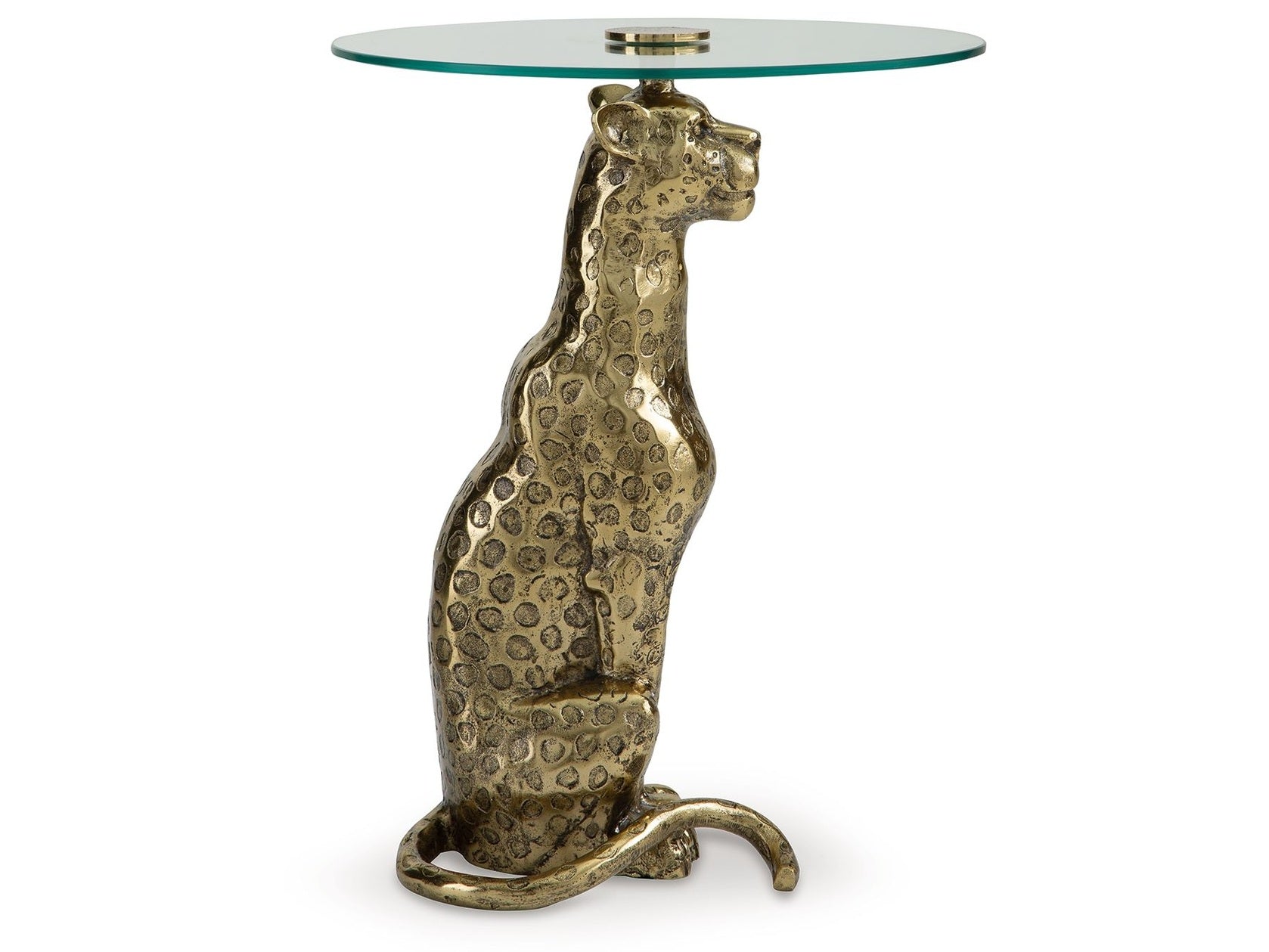 Vallain - Accent Table - Antique Gold Finish