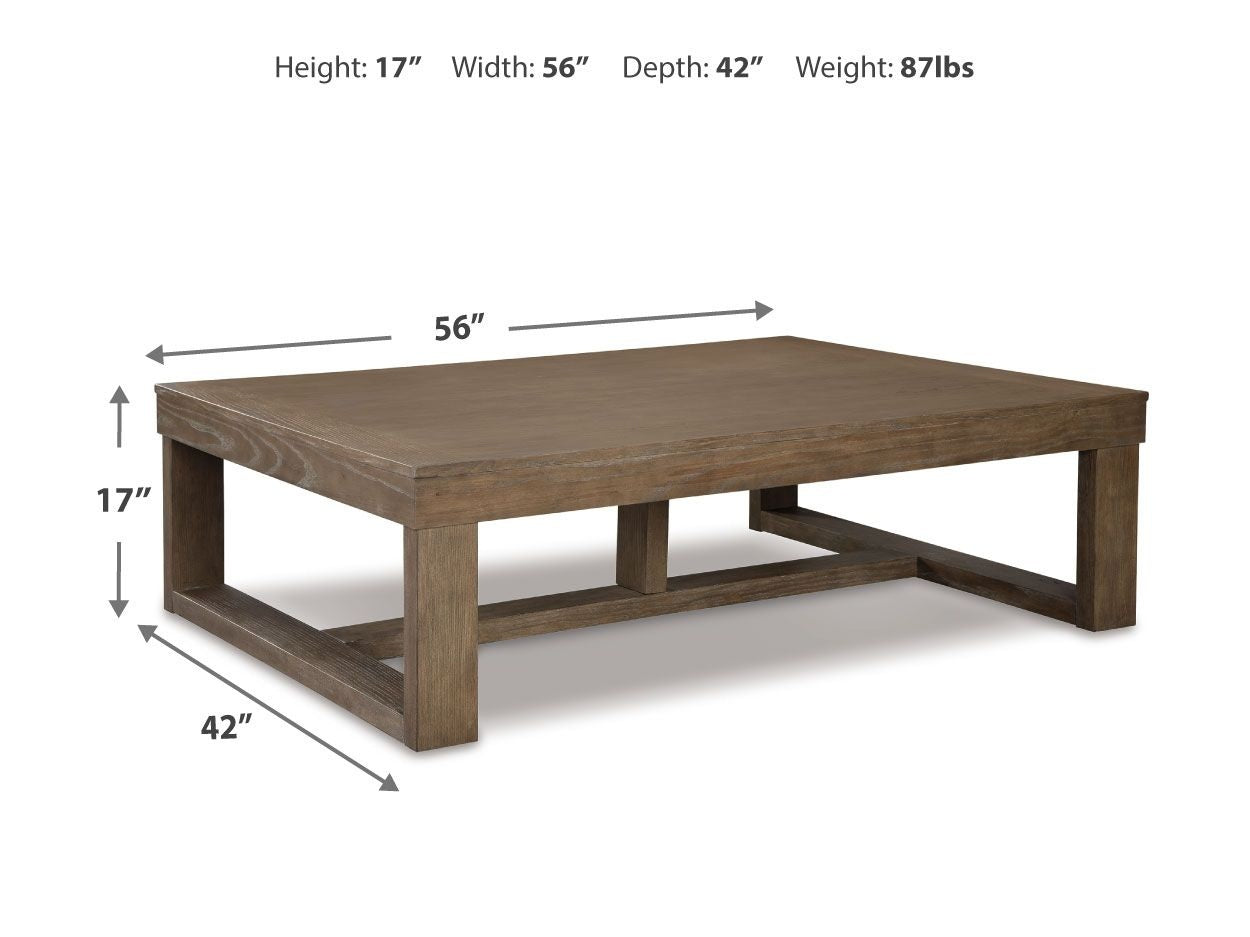 Cariton - Rectangular Cocktail Table - Gray