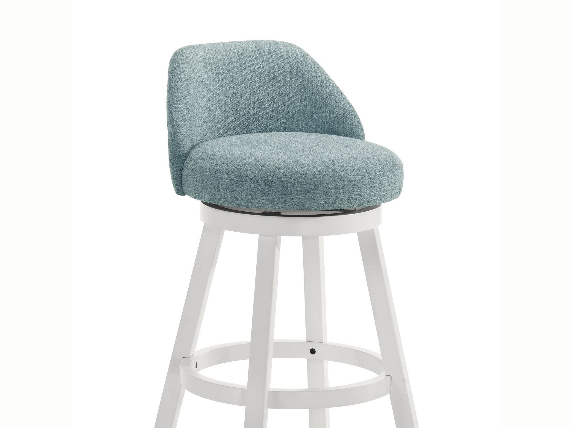 Erika - Modern Transitional Swivel Wood Bar Height Kitchen Bar Stool