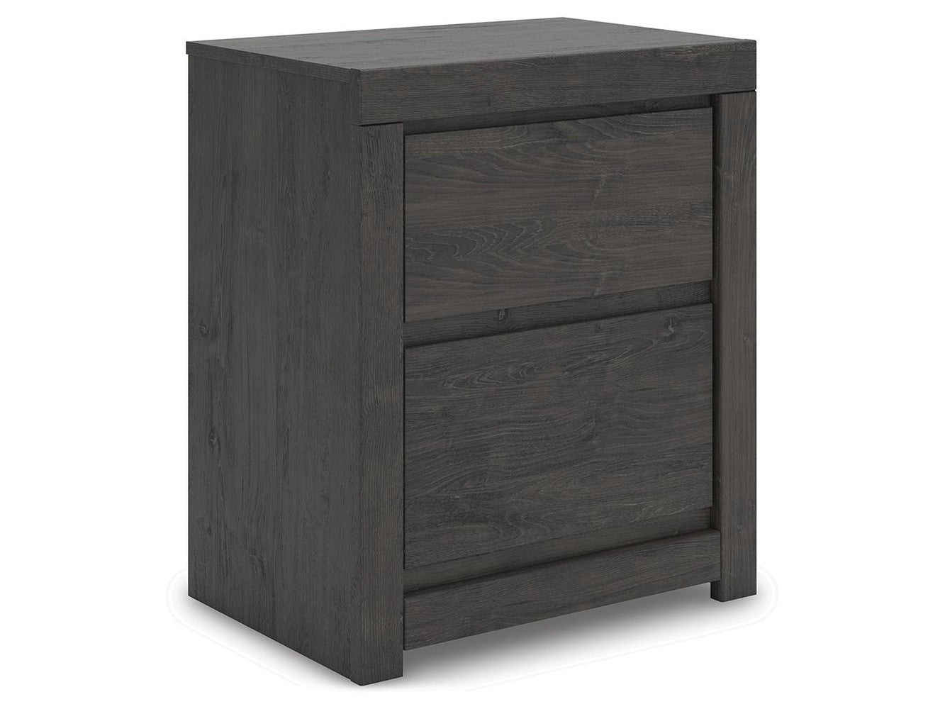 Parlayon - Two Drawer Night Stand - Charcoal