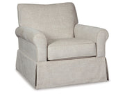 Searcy - Swivel Glider Accent Chair - Quartz