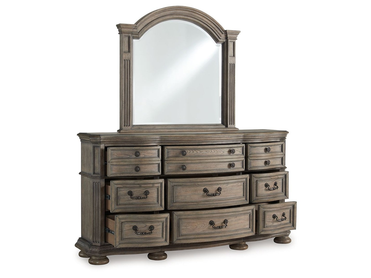 Ardenfield - Dresser And Mirror - Light Brown