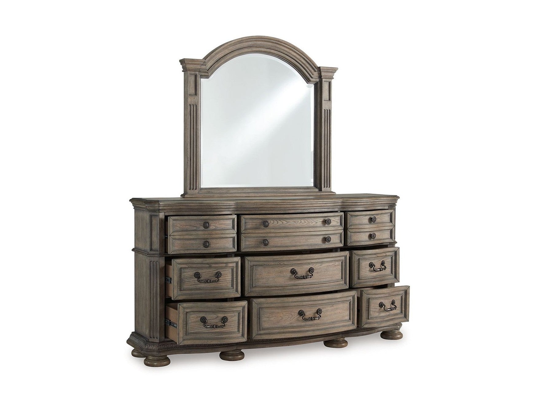 Ardenfield - Dresser And Mirror - Light Brown