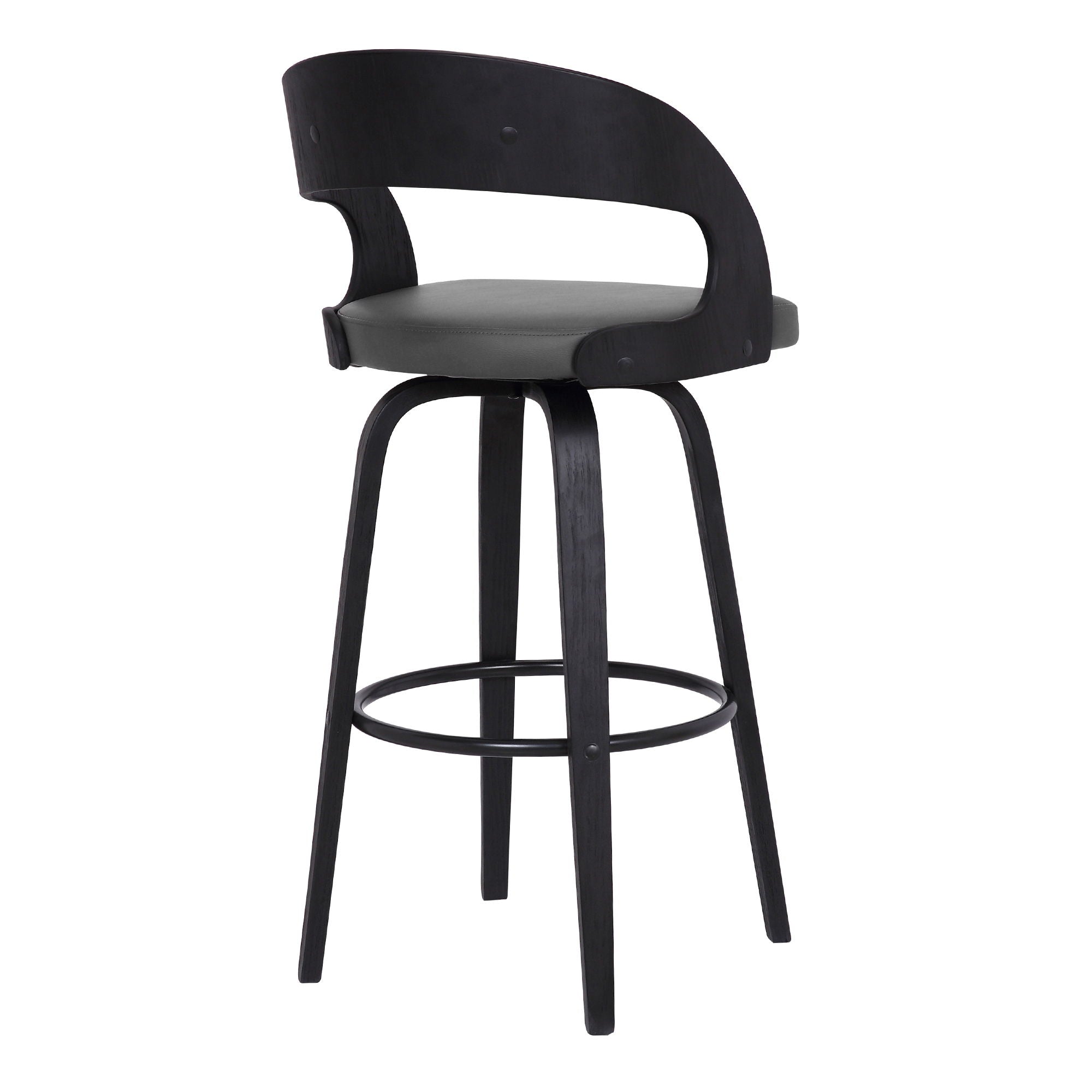 Shelly - 26" Counter Height Swivel Bar Stool With Black Frame