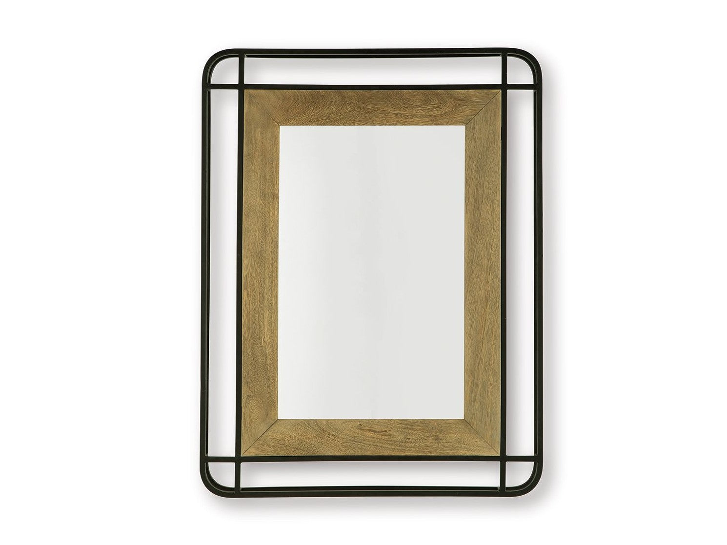 Beelman - Accent Mirror - Black / Brown
