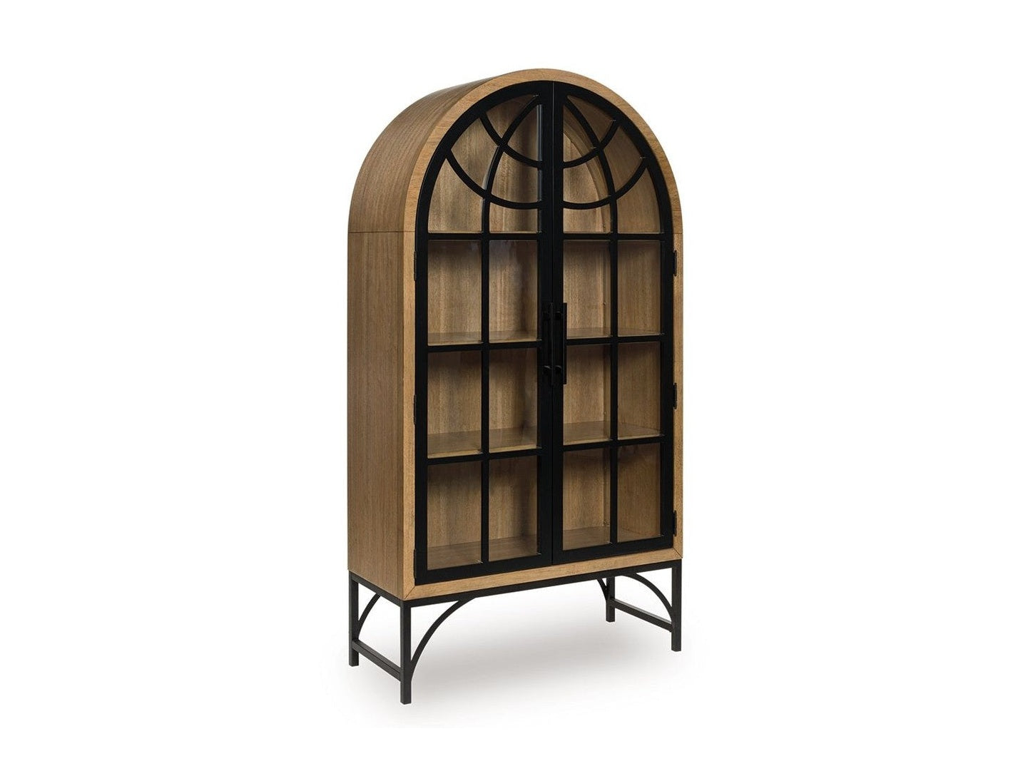 Gwenwich - Accent Cabinet - Natural / Black