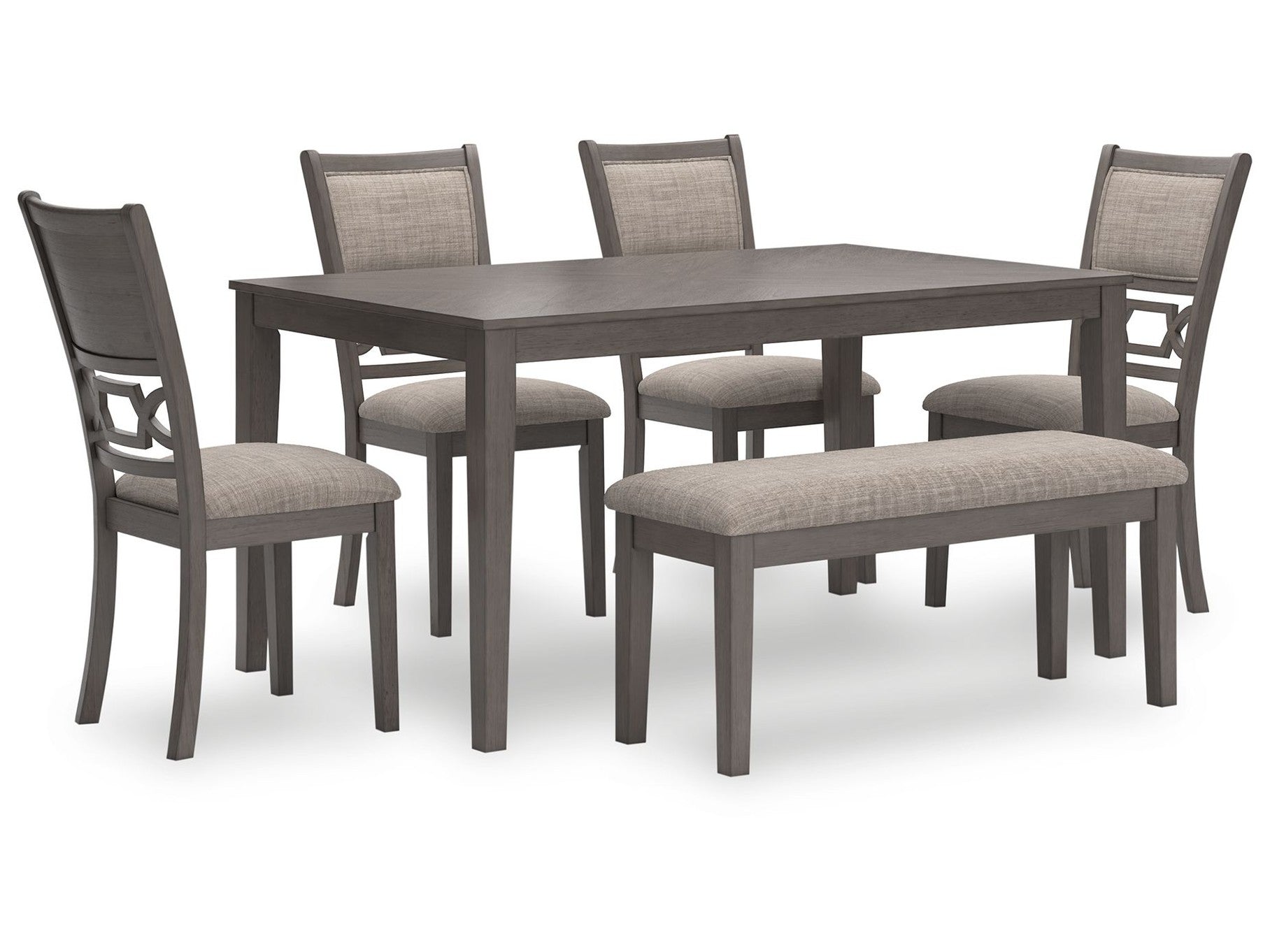 Wrenning - Dining Room Table Set (Set of 6) - Gray