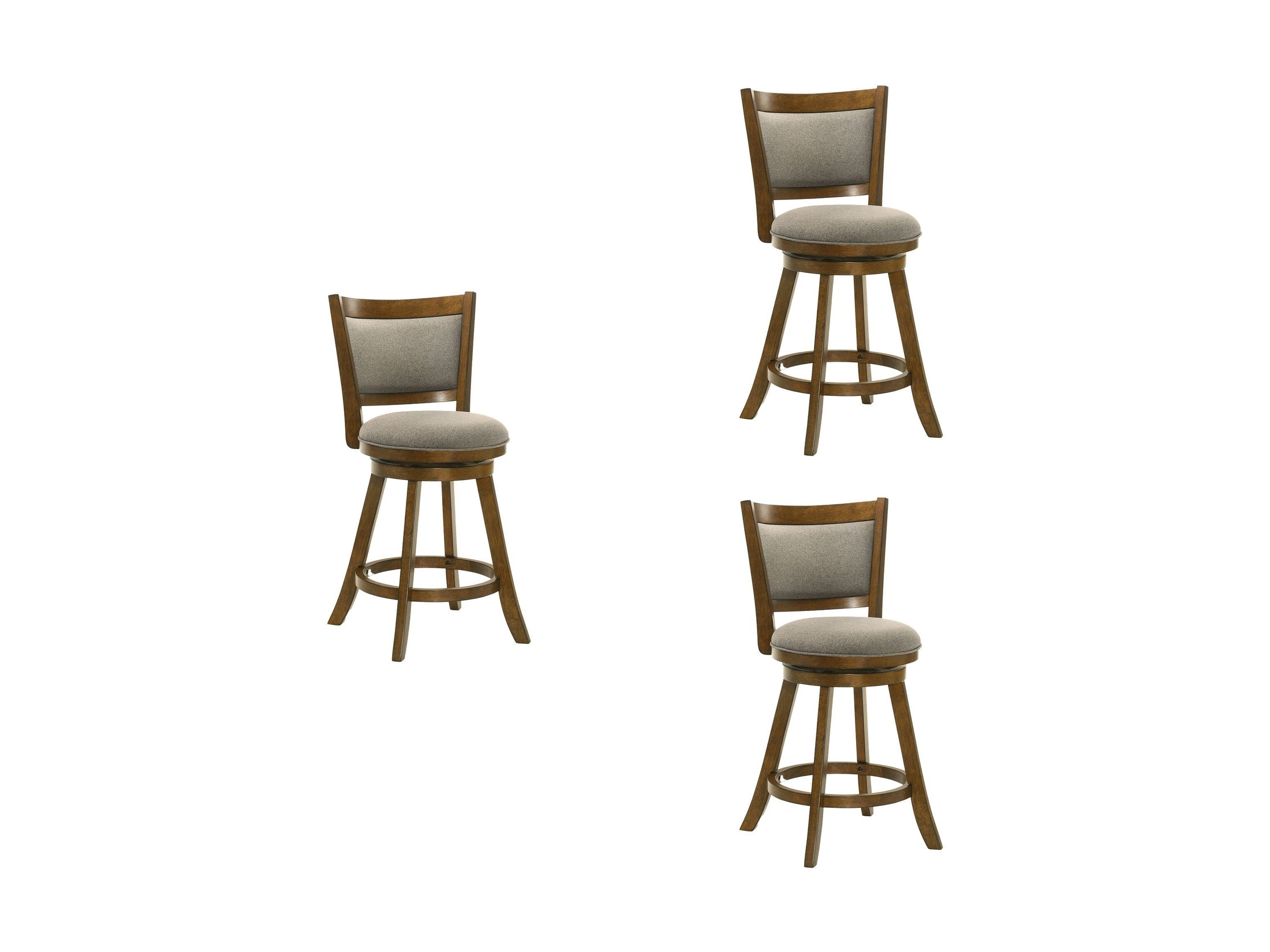 Aiden - Modern Farmhouse Swivel Wood Counter Height Kitchen Bar Stool