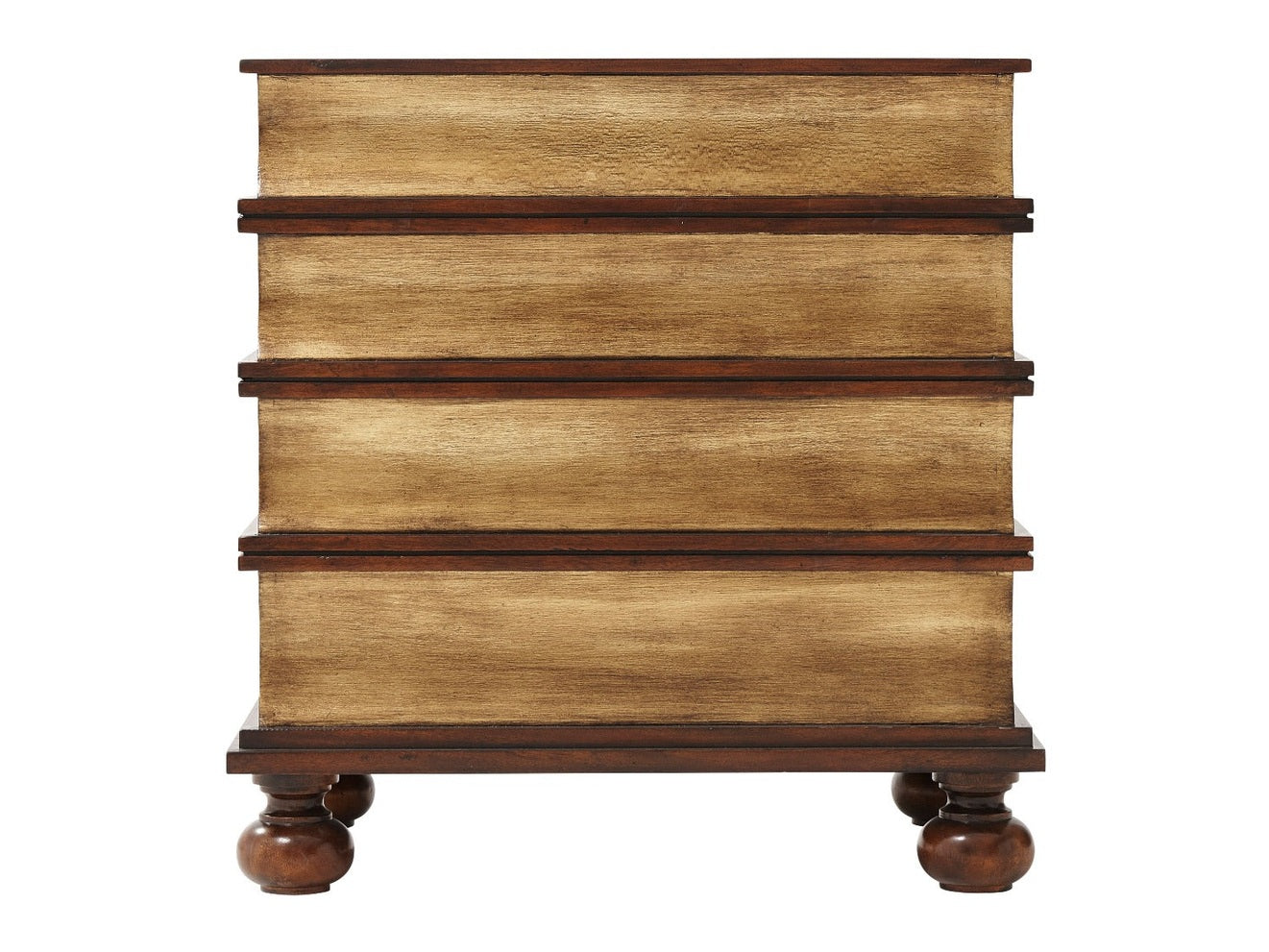 Theodore Alexander Hand Carved and Gilt Faux Book Nightstand