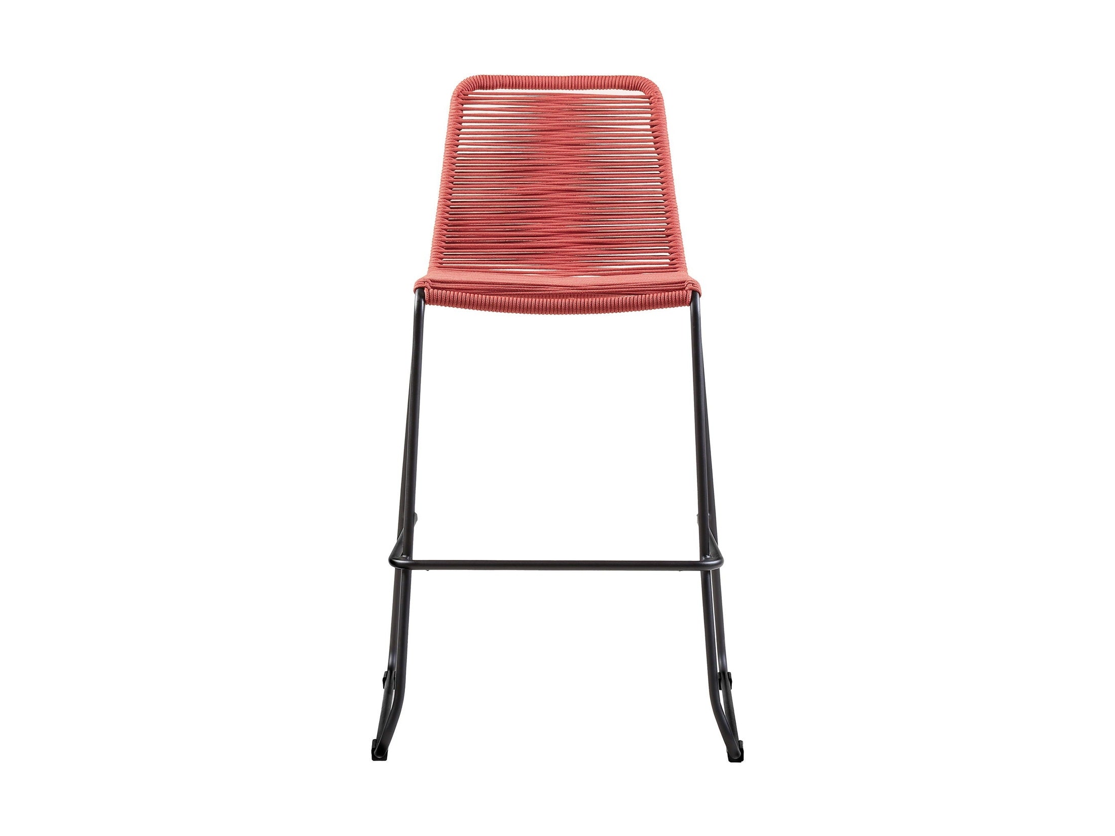 Shasta - 30" Outdoor Metal And Rope Stackable Barstool