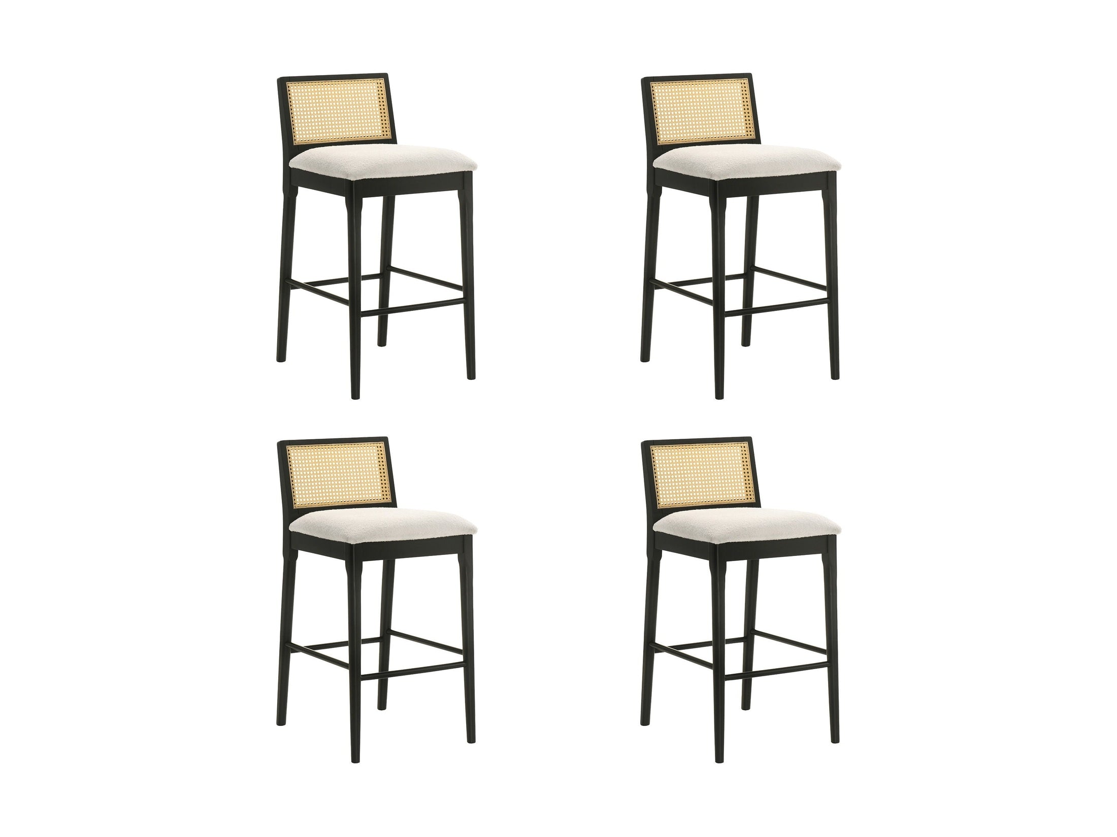 Tobias - Coastal Modern Wood Bar Height Kitchen Bar Stool