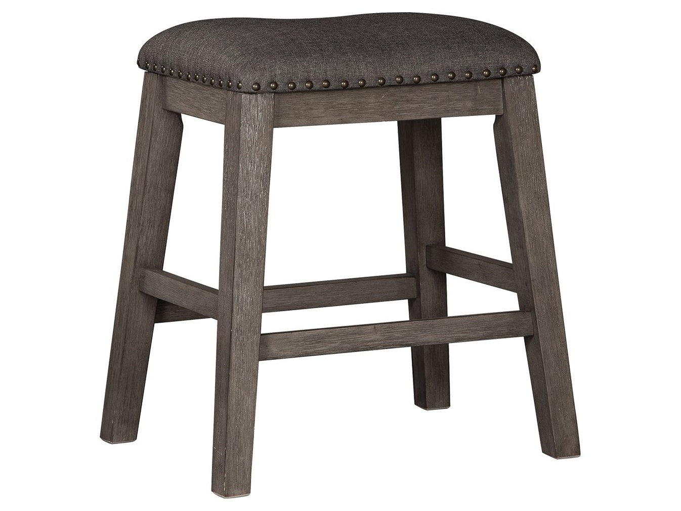 Caitbrook - Upholstered Stool (Set of 2) - Gray