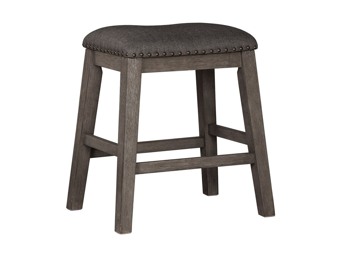 Caitbrook - Upholstered Stool (Set of 2) - Gray