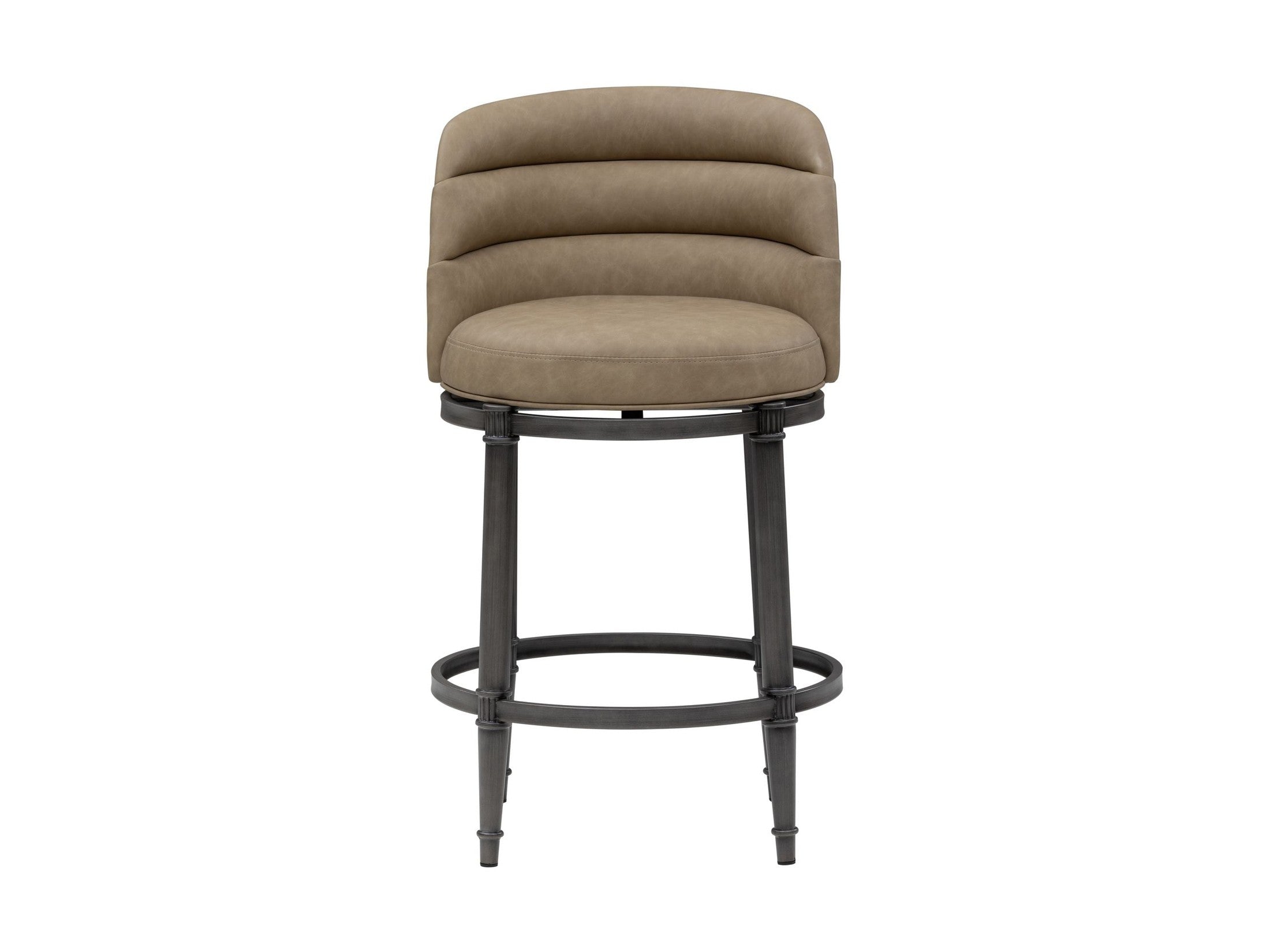 Eunice - Faux Leather Upholstered Swivel Counter Height Barstool