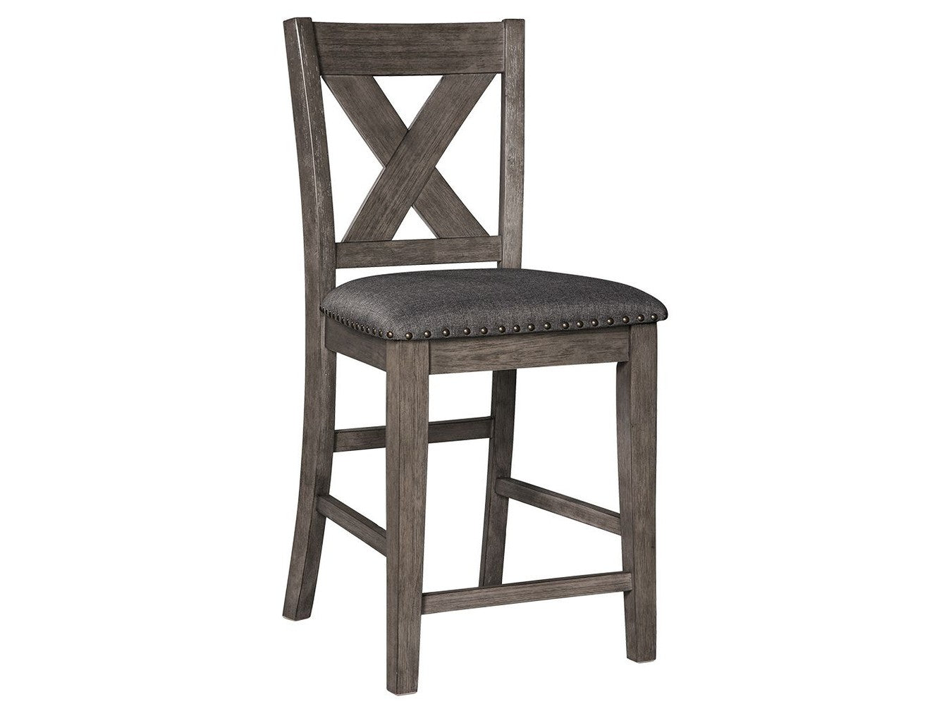 Caitbrook - Upholstered Barstool (Set of 2) - Gray