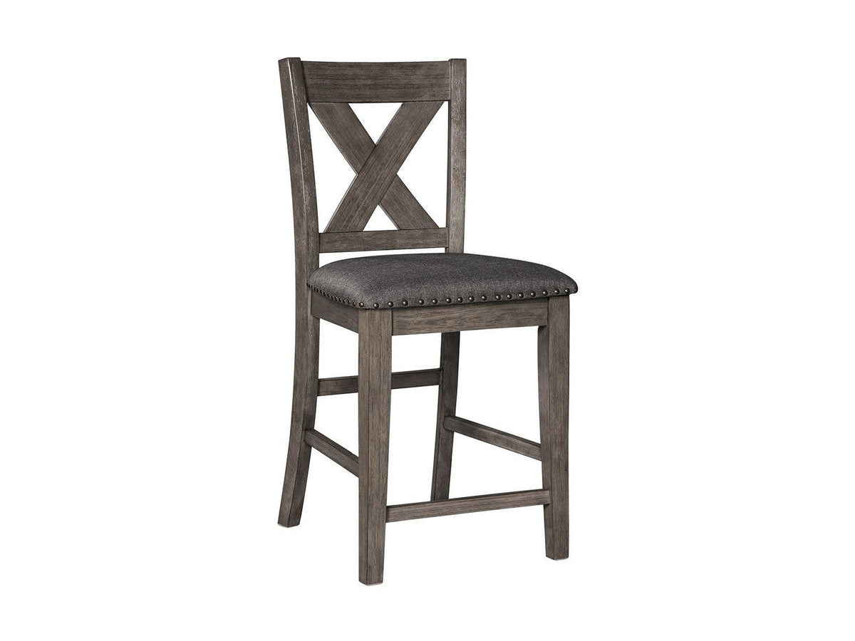Caitbrook - Upholstered Barstool (Set of 2) - Gray