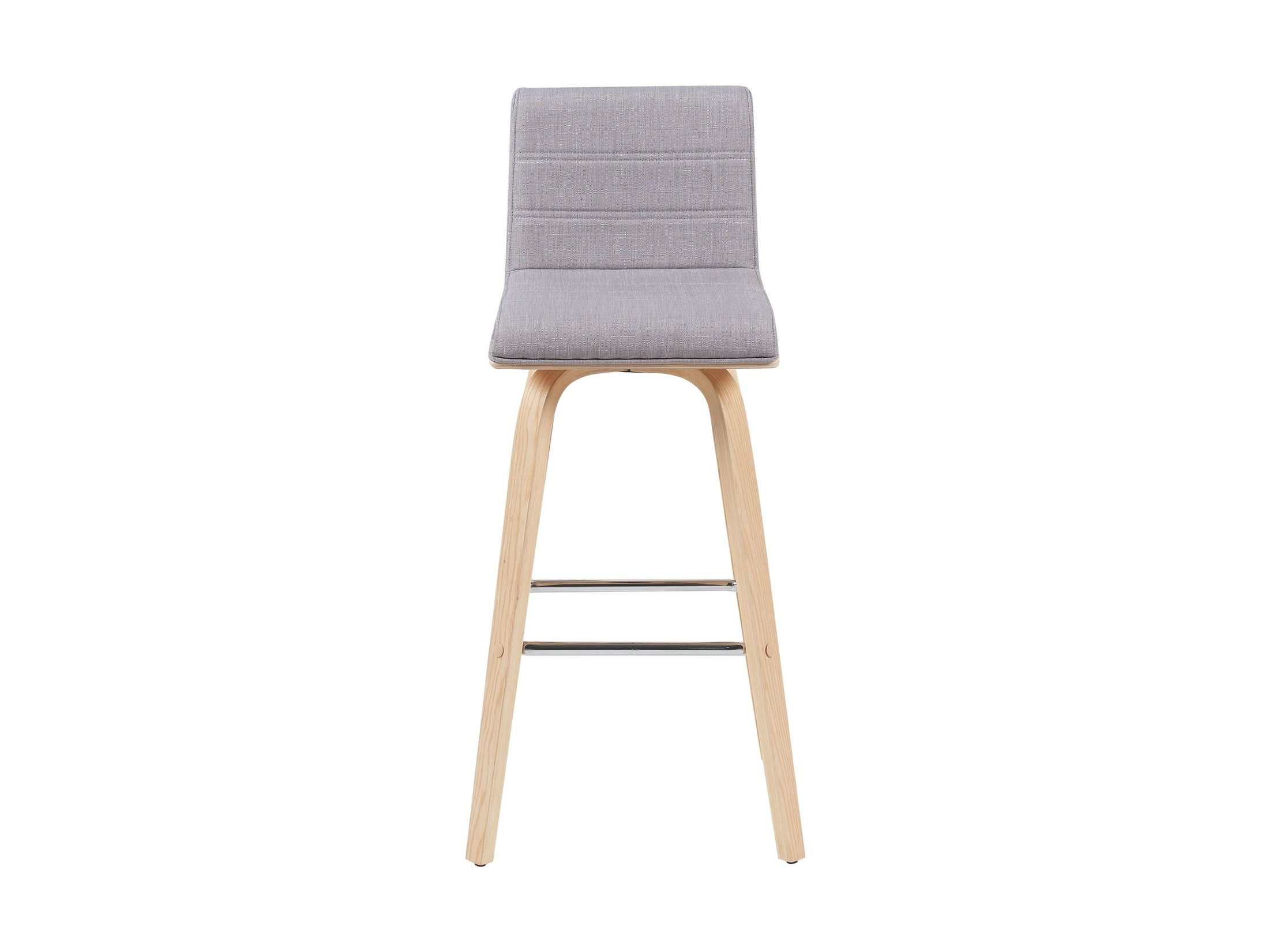 Vienna - Modern Swivel Bar Height Stool - Patterned Oak Wood Frame