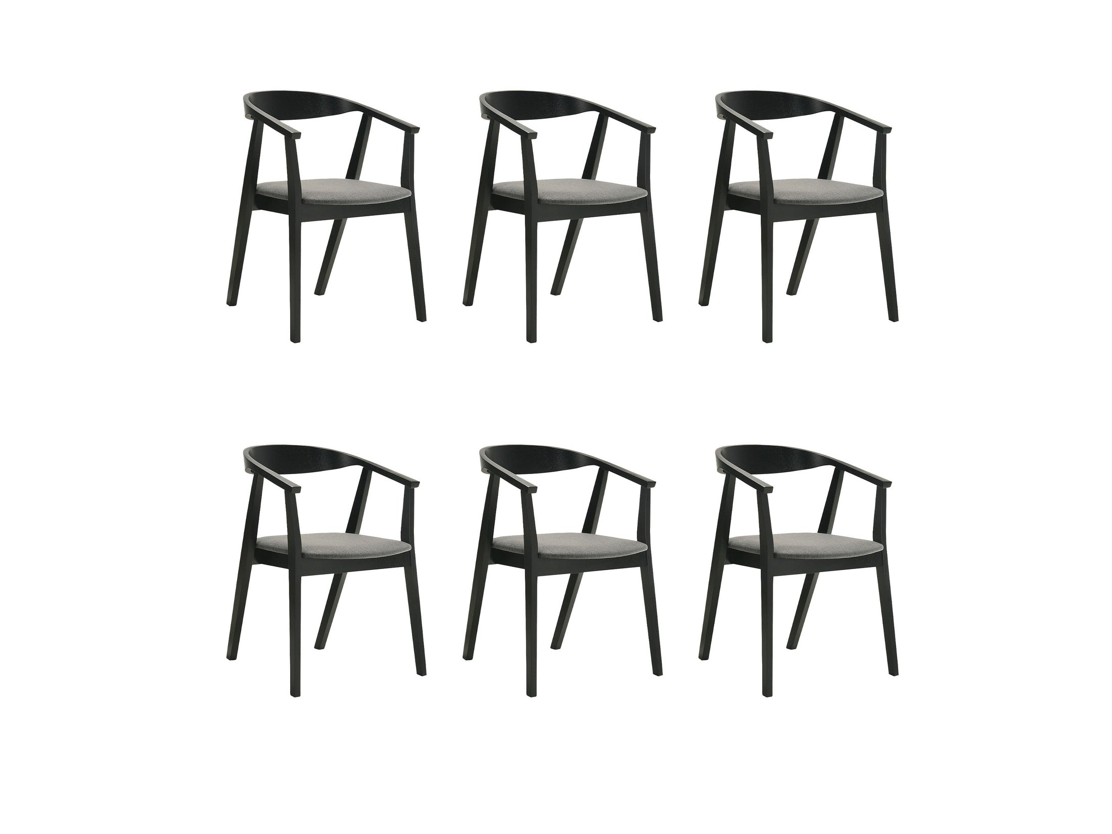 Santana - Wood Dining Chair With Black Frame