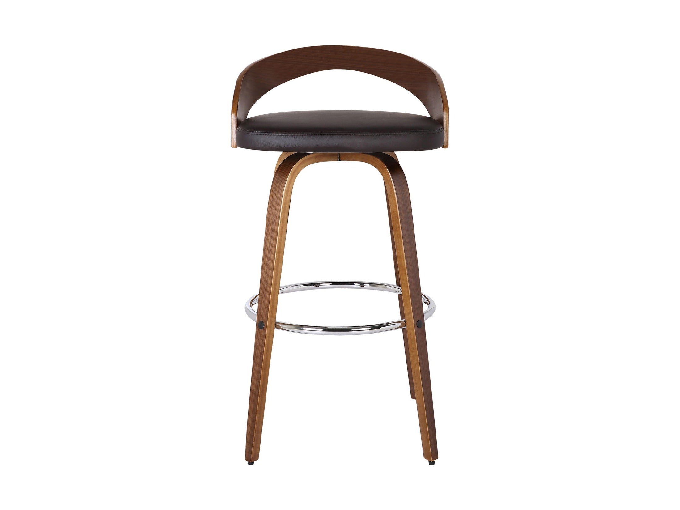 Sonia - 30" Bar Height Swivel Bar Stool - Walnut Wood