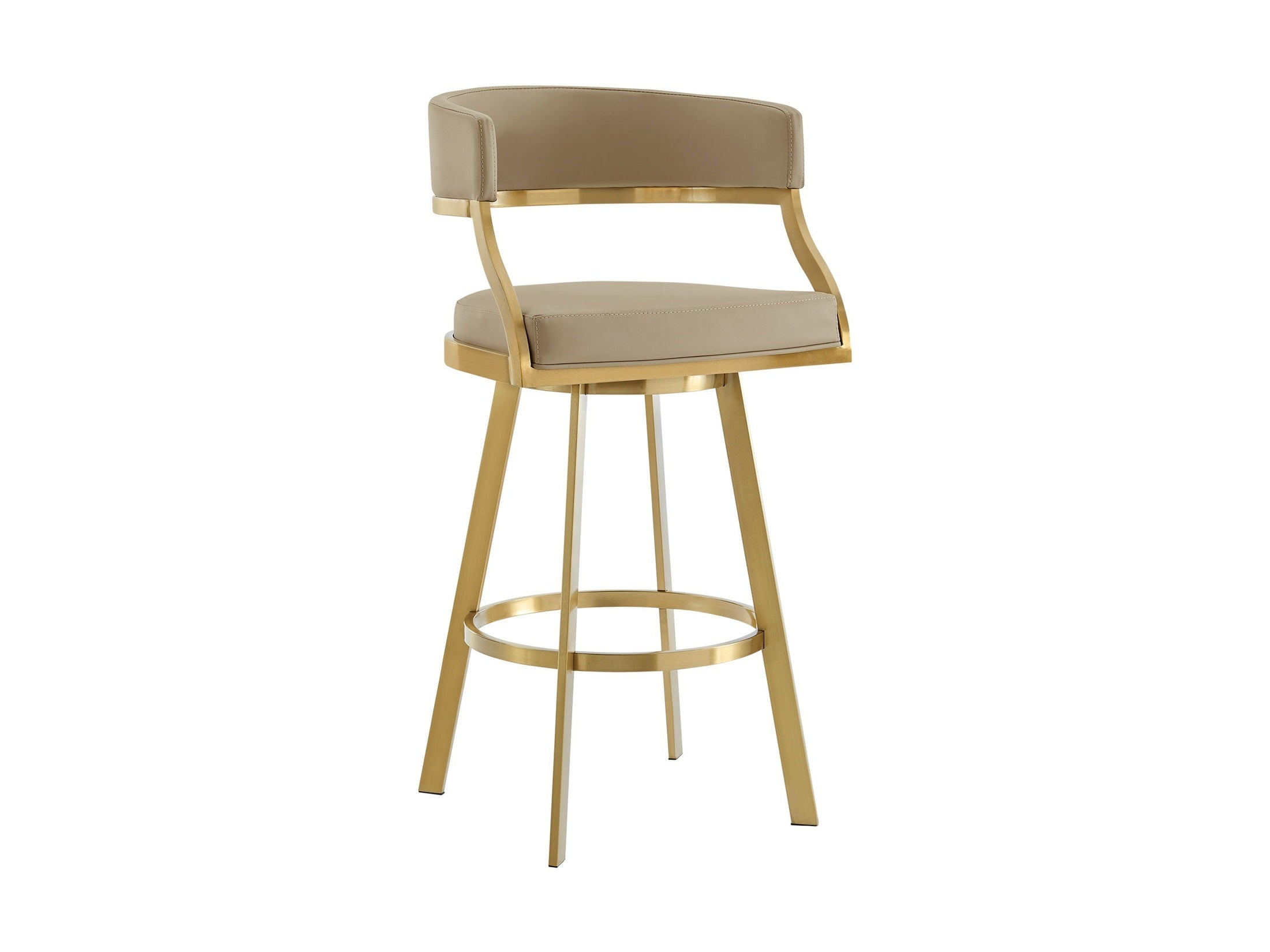 Saturn - Swivel Stool - Gold Legs