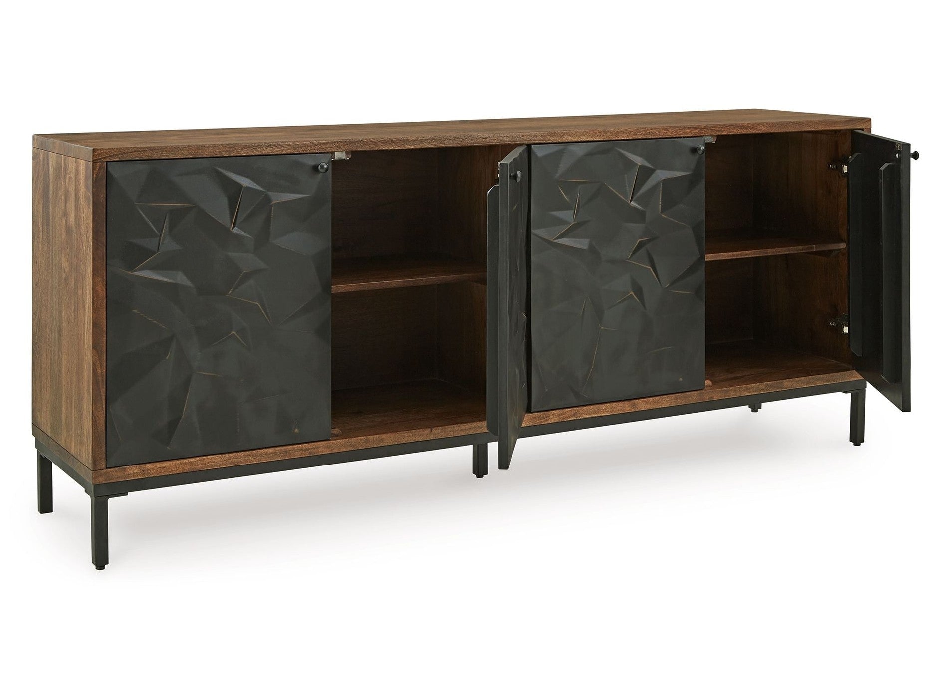 Dorannby - Accent Cabinet - Black / Brown