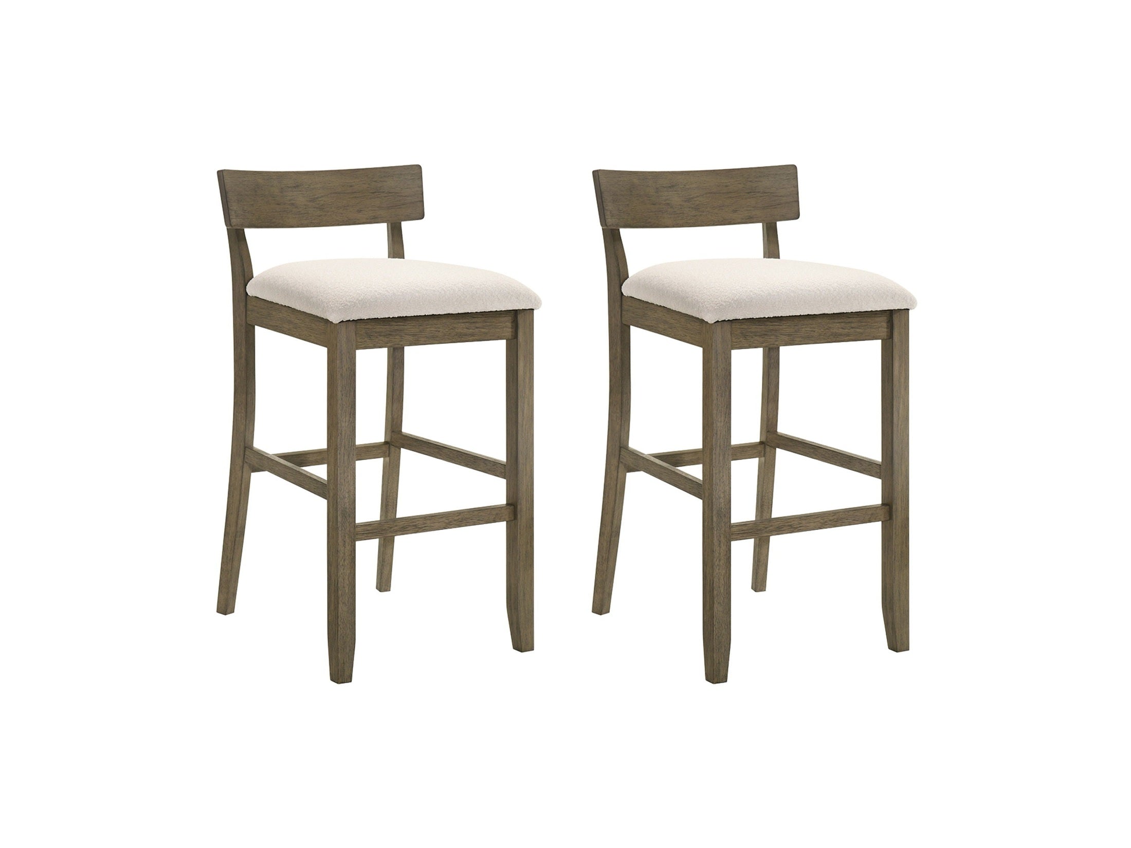 Merie - Modern Transitional Wood Bar Height Kitchen Bar Stool