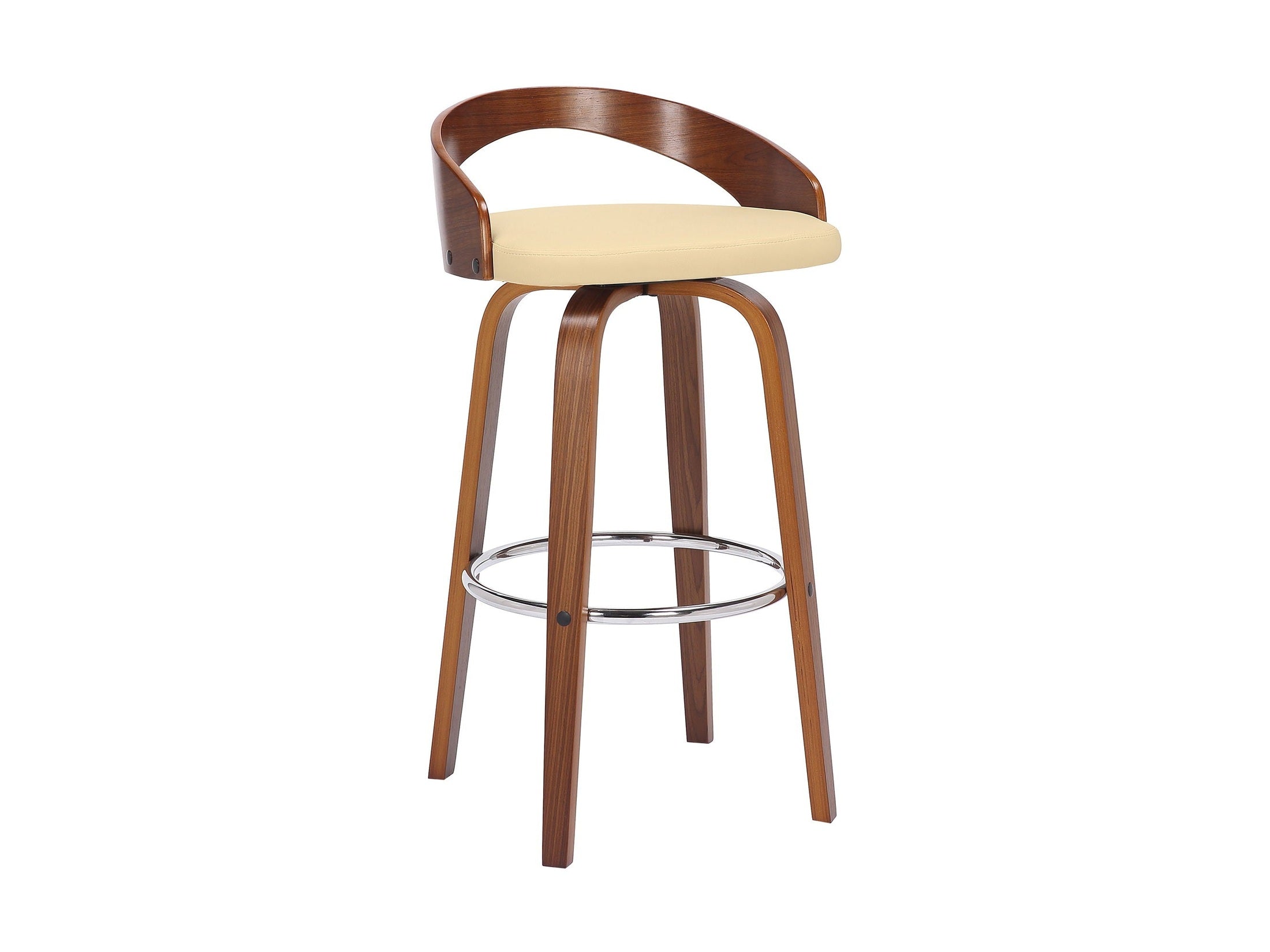 Sonia - 30" Bar Height Swivel Bar Stool - Walnut Wood