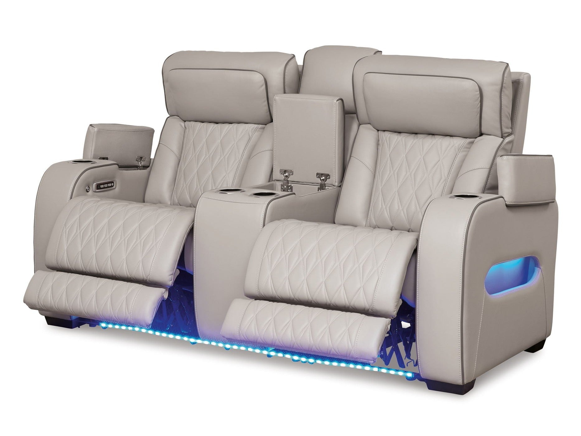 Boyington - Power Reclining Loveseat With Console/Adj Hdrst