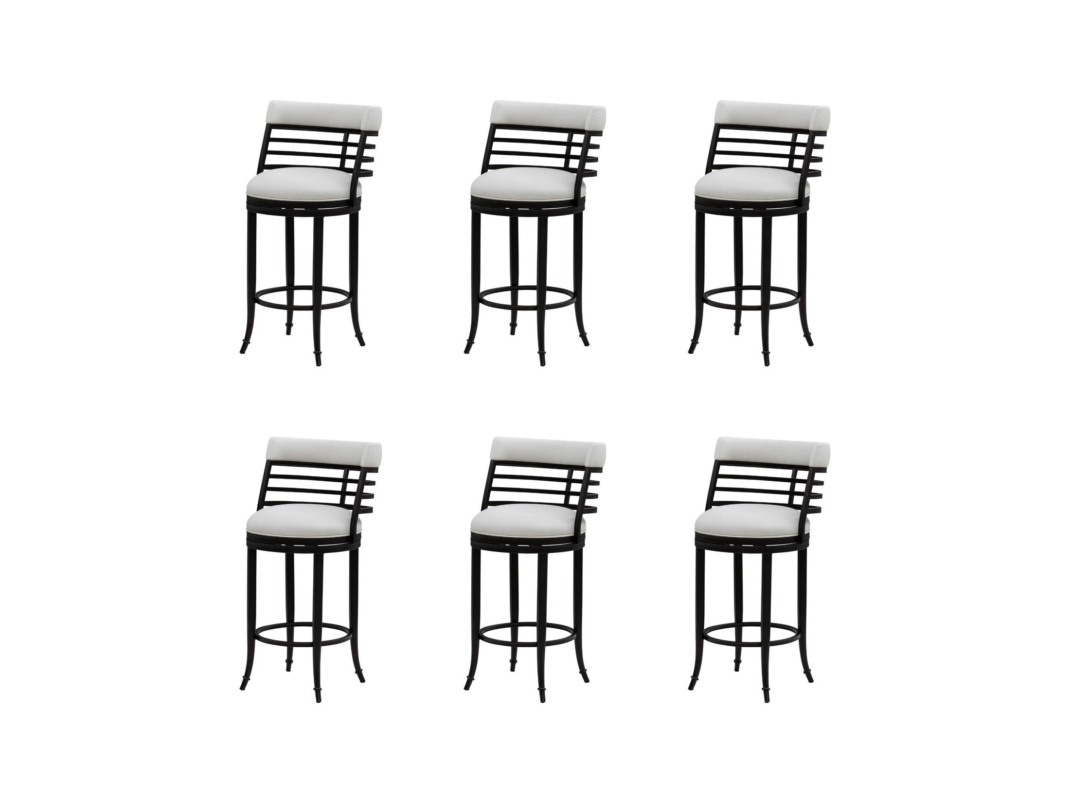Telia - Upholstered Swivel Bar Height Barstool
