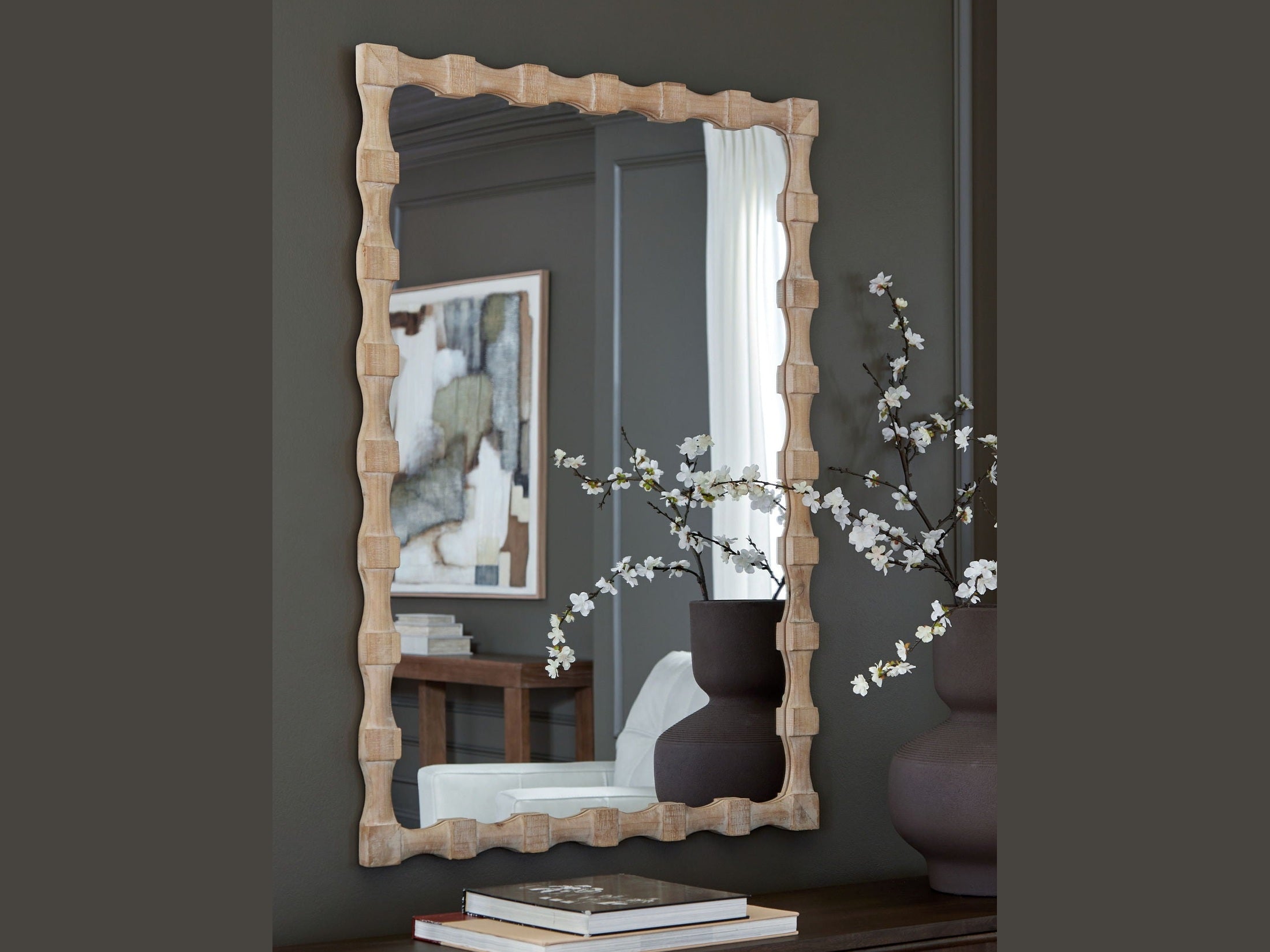 Acelmore - Accent Mirror - Light Brown