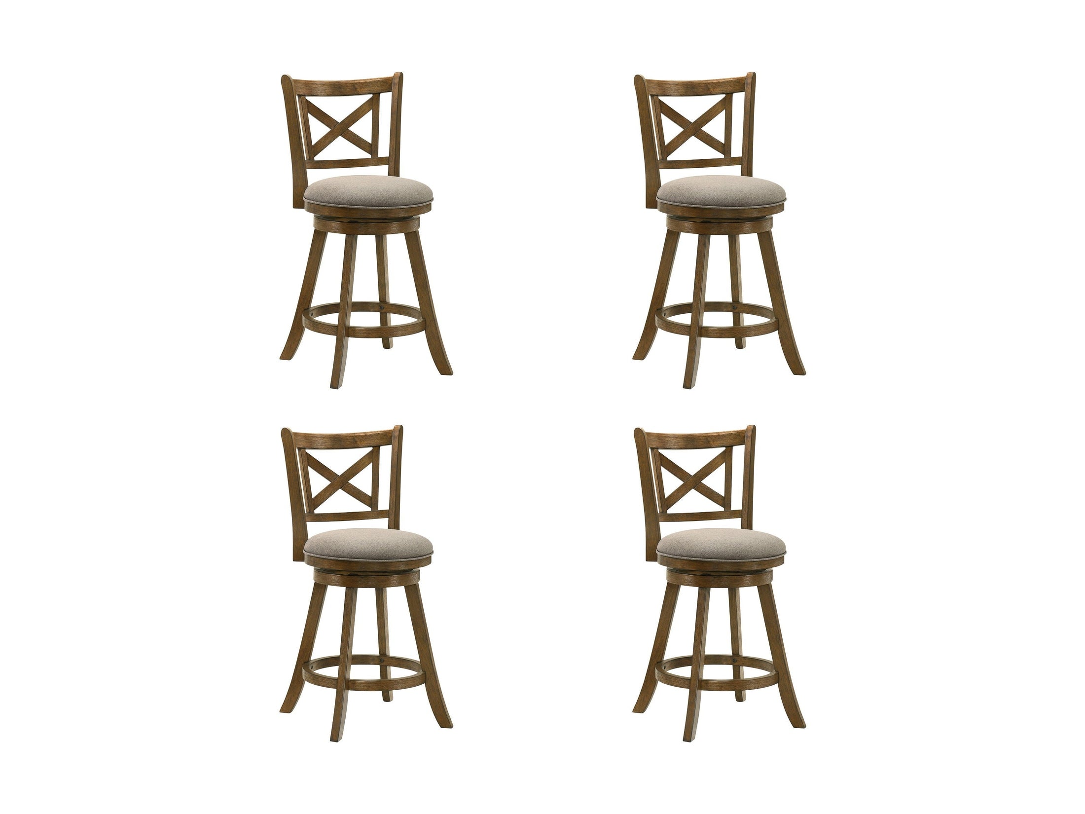 Kodi - Modern Farmhouse Swivel Wood Counter Height Kitchen Bar Stool